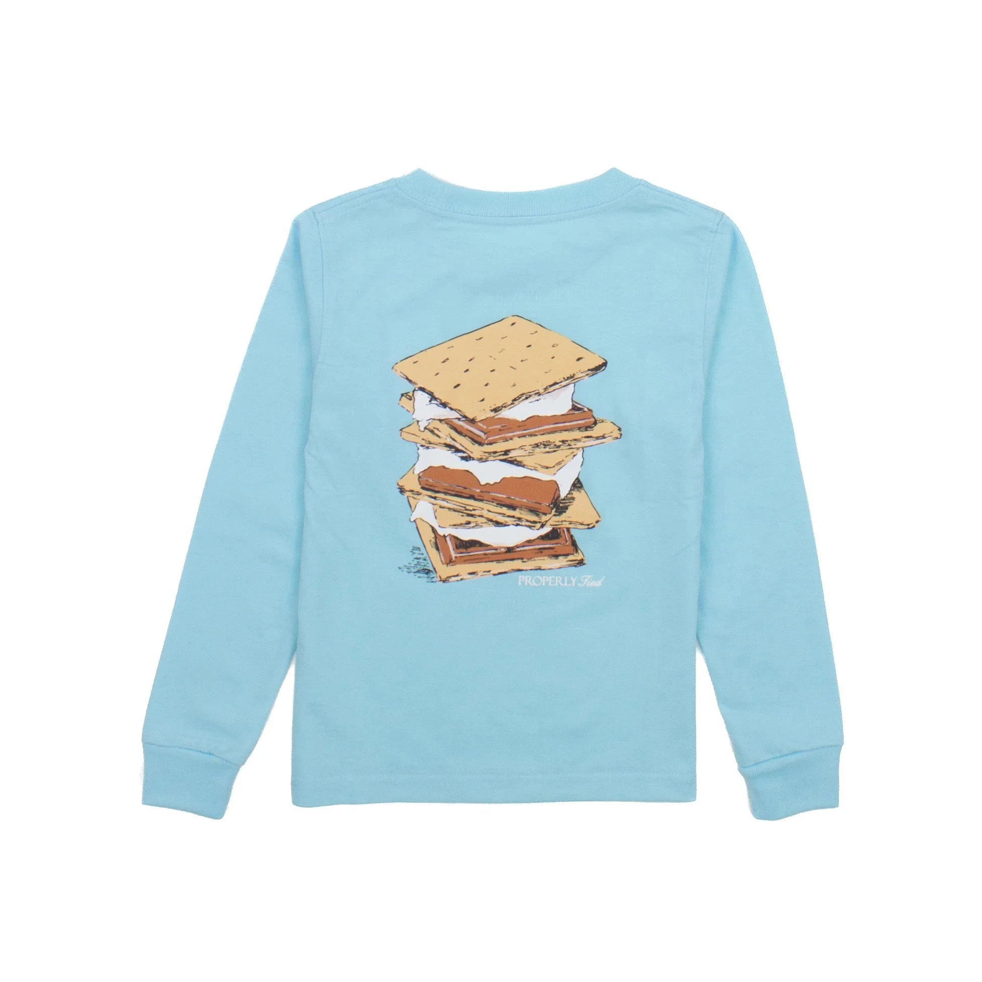 Properly Tied Powder Blue S'Mores Long Sleeve Tee-Properly Tied-Little Giant Kidz