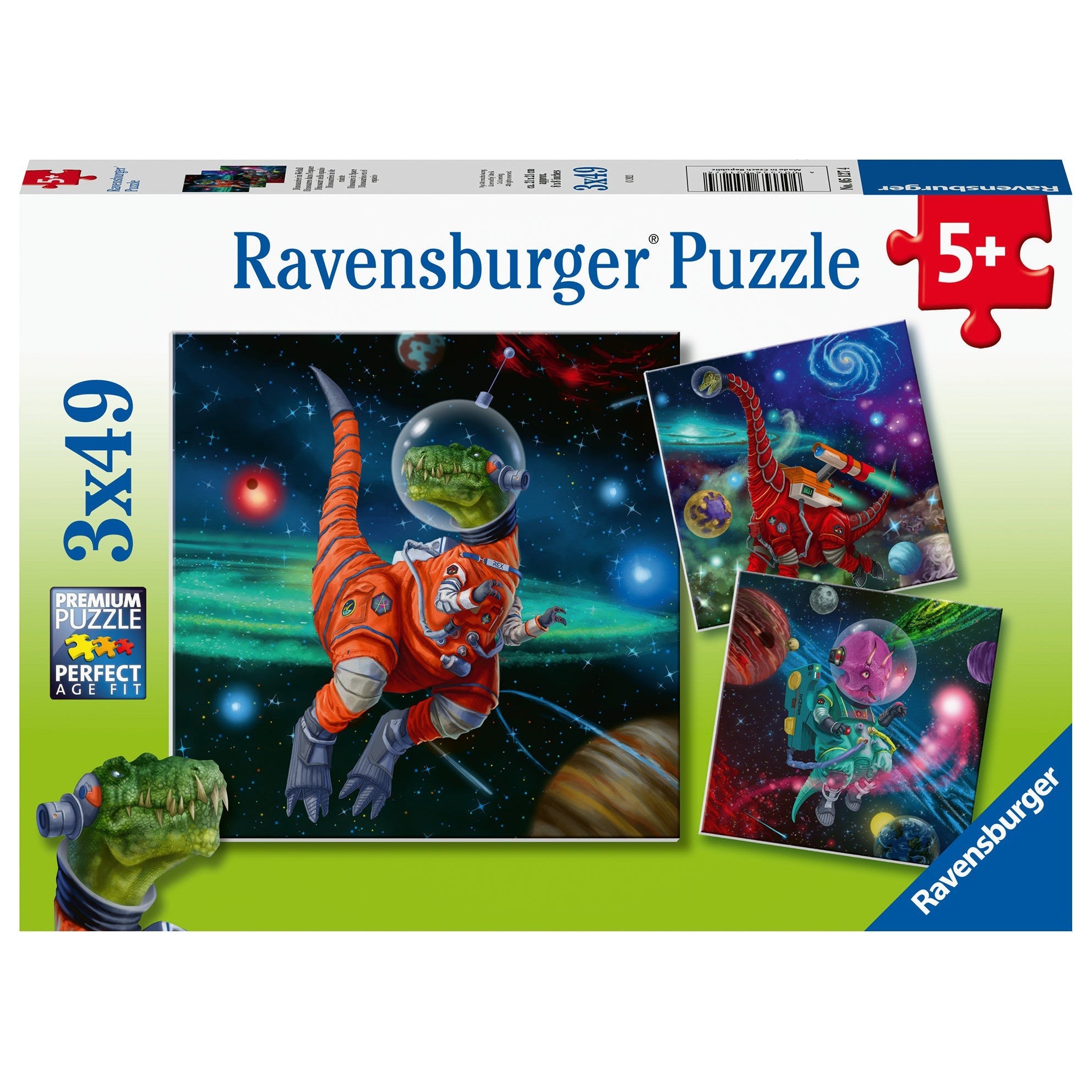 Ravensburger Dinosaurs in Space 3 x 49 Piece Puzzle-RAVENSBURGER-Little Giant Kidz