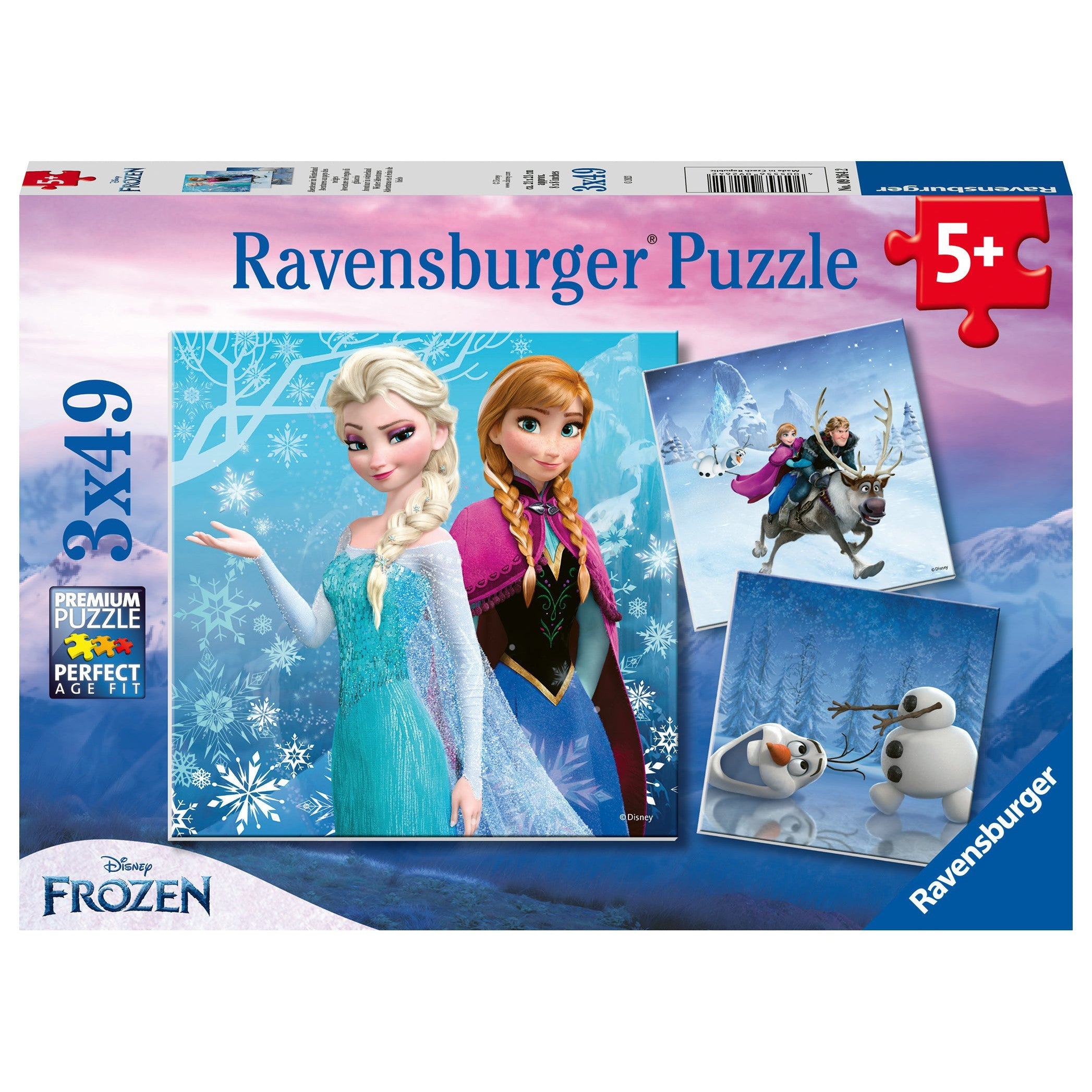 Ravensburger Disney Frozen Winter Adventures 3 x 49 Piece Puzzle-RAVENSBURGER-Little Giant Kidz