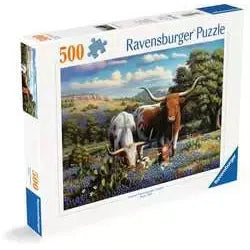 Ravensburger Jigsaw Puzzle Longhorns- 500 Pieces Puzzle-RAVENSBURGER-Little Giant Kidz