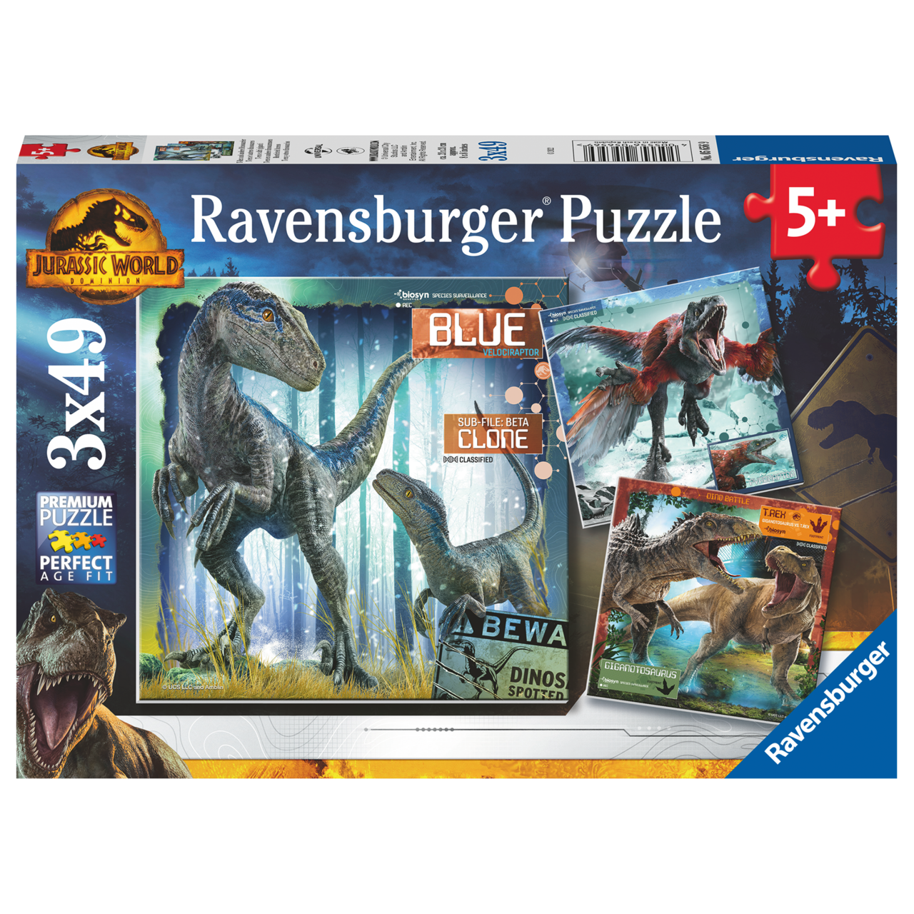Ravensburger Jurassic World: Dominion 3 x 49 Piece Puzzle-RAVENSBURGER-Little Giant Kidz