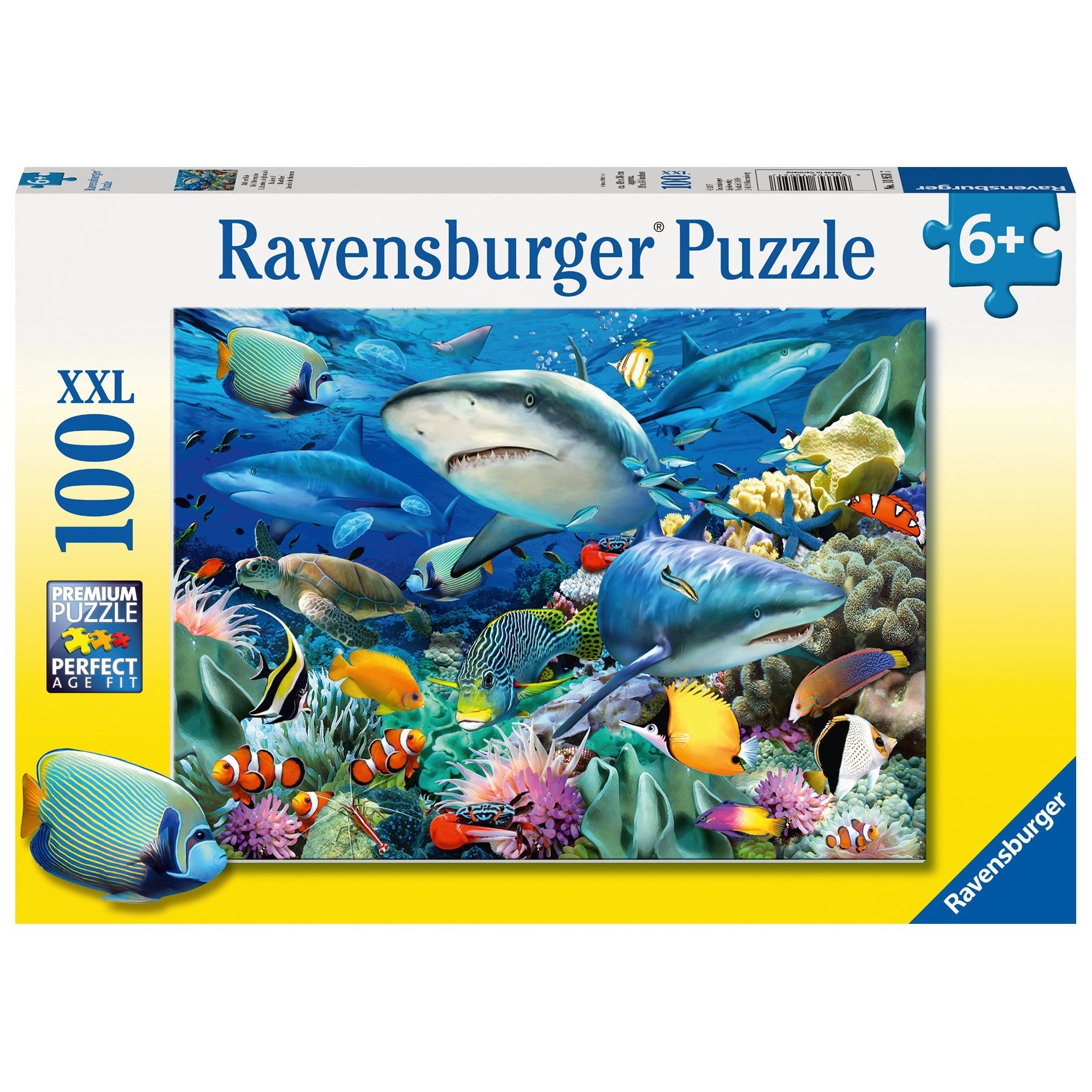 Ravensburger Shark Reef 100 Piece Puzzle-RAVENSBURGER-Little Giant Kidz