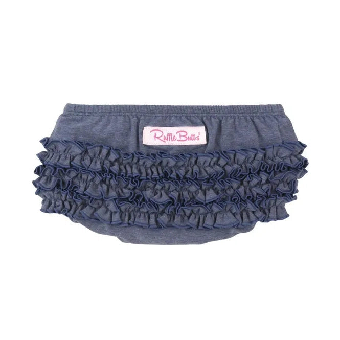 RuffleButts Faux Denim Knit RuffleButt-RUFFLEBUTTS-Little Giant Kidz