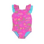 RuffleButts Ruffle V-Back One Piece Neon Island Time-RUFFLEBUTTS-Little Giant Kidz