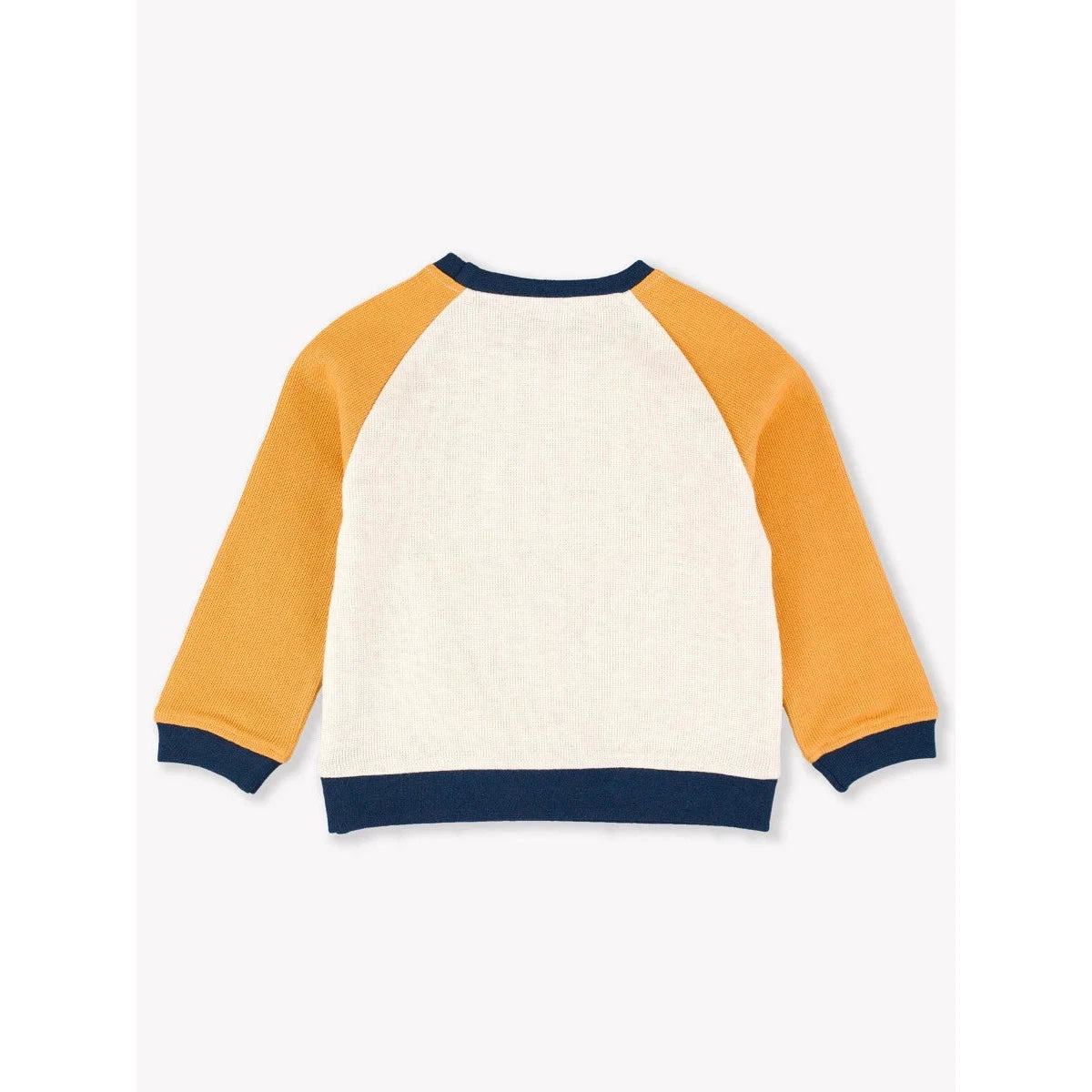 RuggedButts Heather Oatmeal Color Block Knit Raglan Sweatshirt-RUGGEDBUTTS-Little Giant Kidz