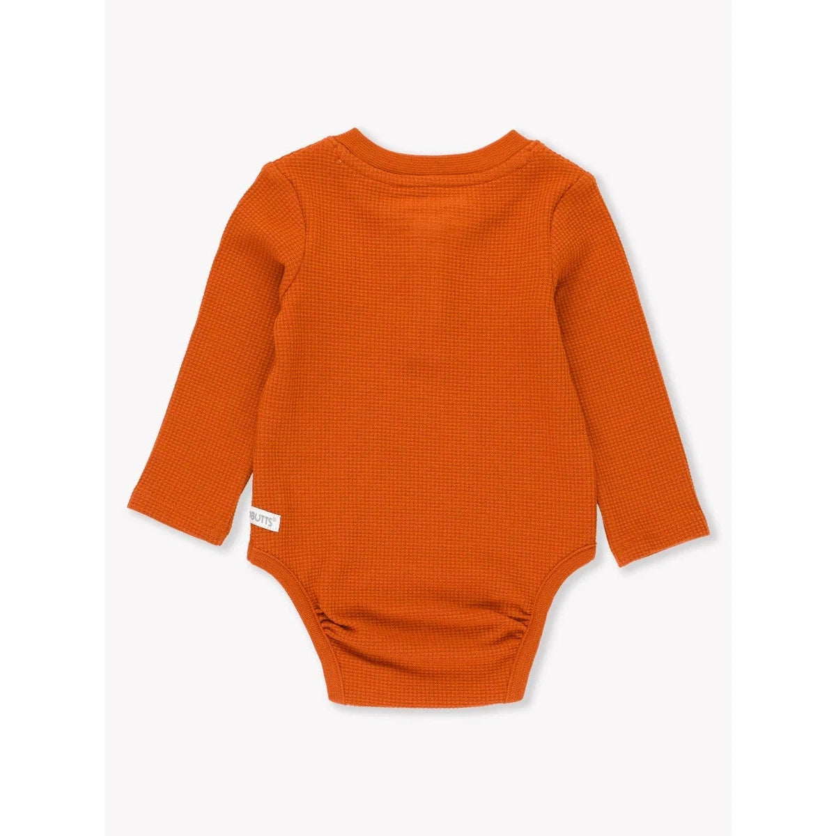 RuggedButts Rust Waffle Knit Henley Bodysuit-RUGGEDBUTTS-Little Giant Kidz