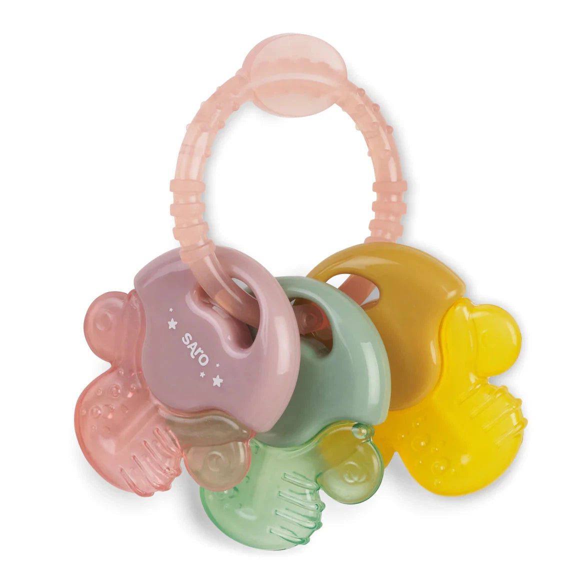 Saro Baby Water Teether Keys - Blossom Pink-Saro Baby-Little Giant Kidz