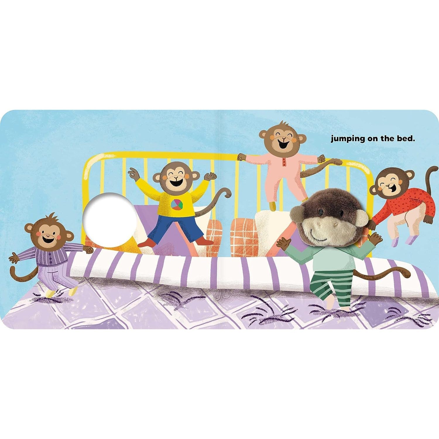 Simon & Schuster: Five Cheeky Monkeys: Finger Puppet Board Book-SIMON & SCHUSTER-Little Giant Kidz