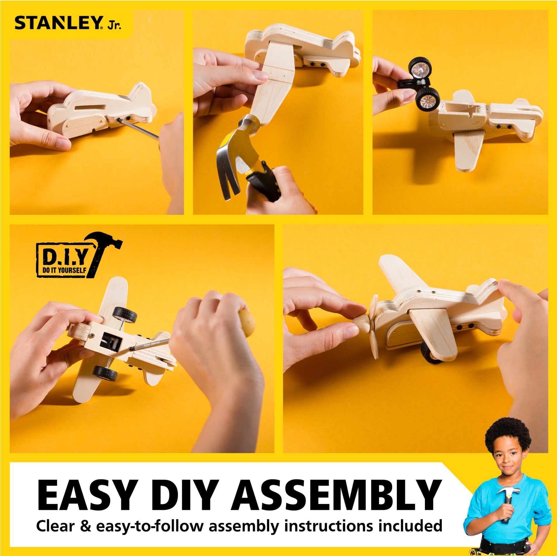  Stanley Jr DIY Toolbox Kit for Kids - Easy to Assemble