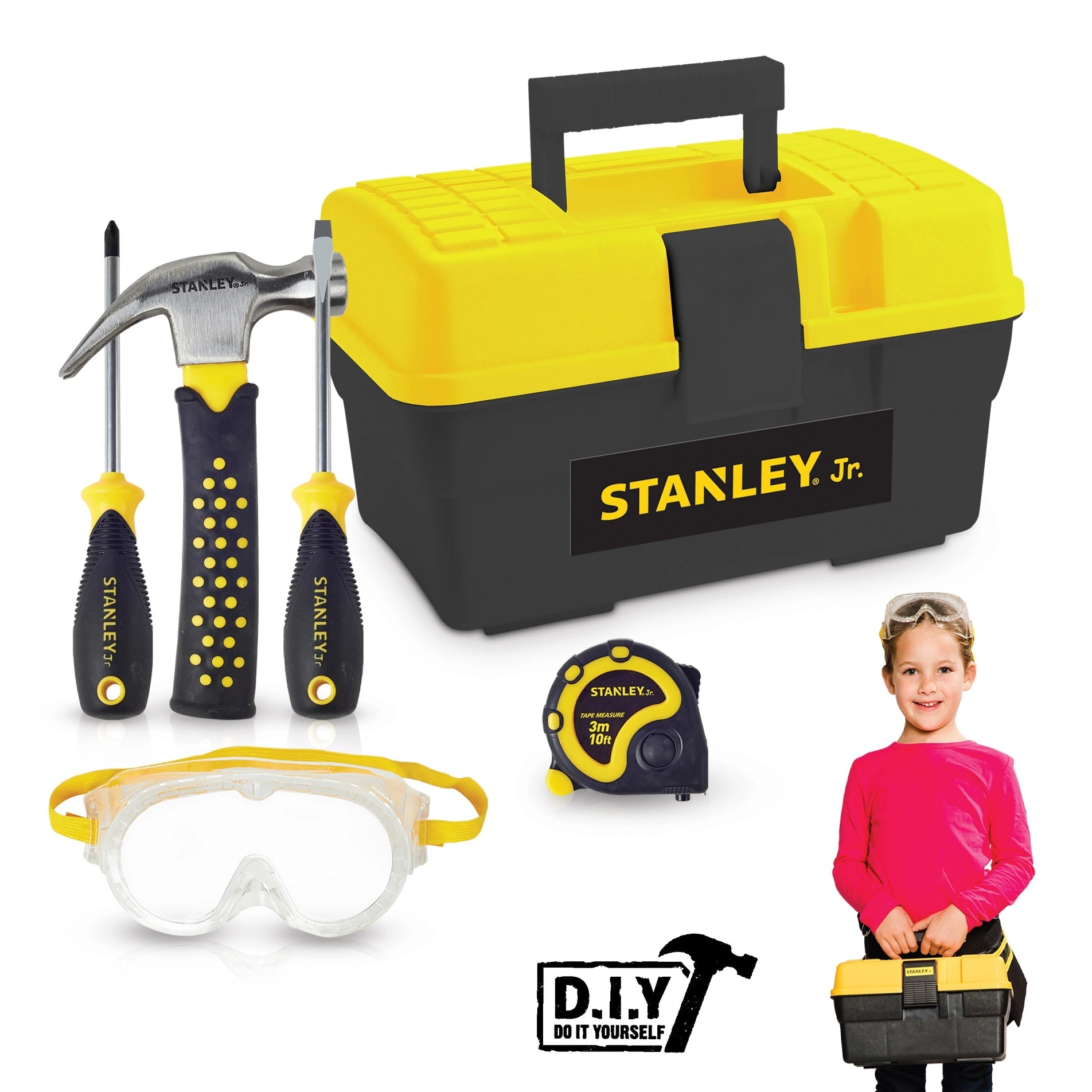 Toolbox with Toolset 5 PC Stanley Jr. - RED TOOL BOX