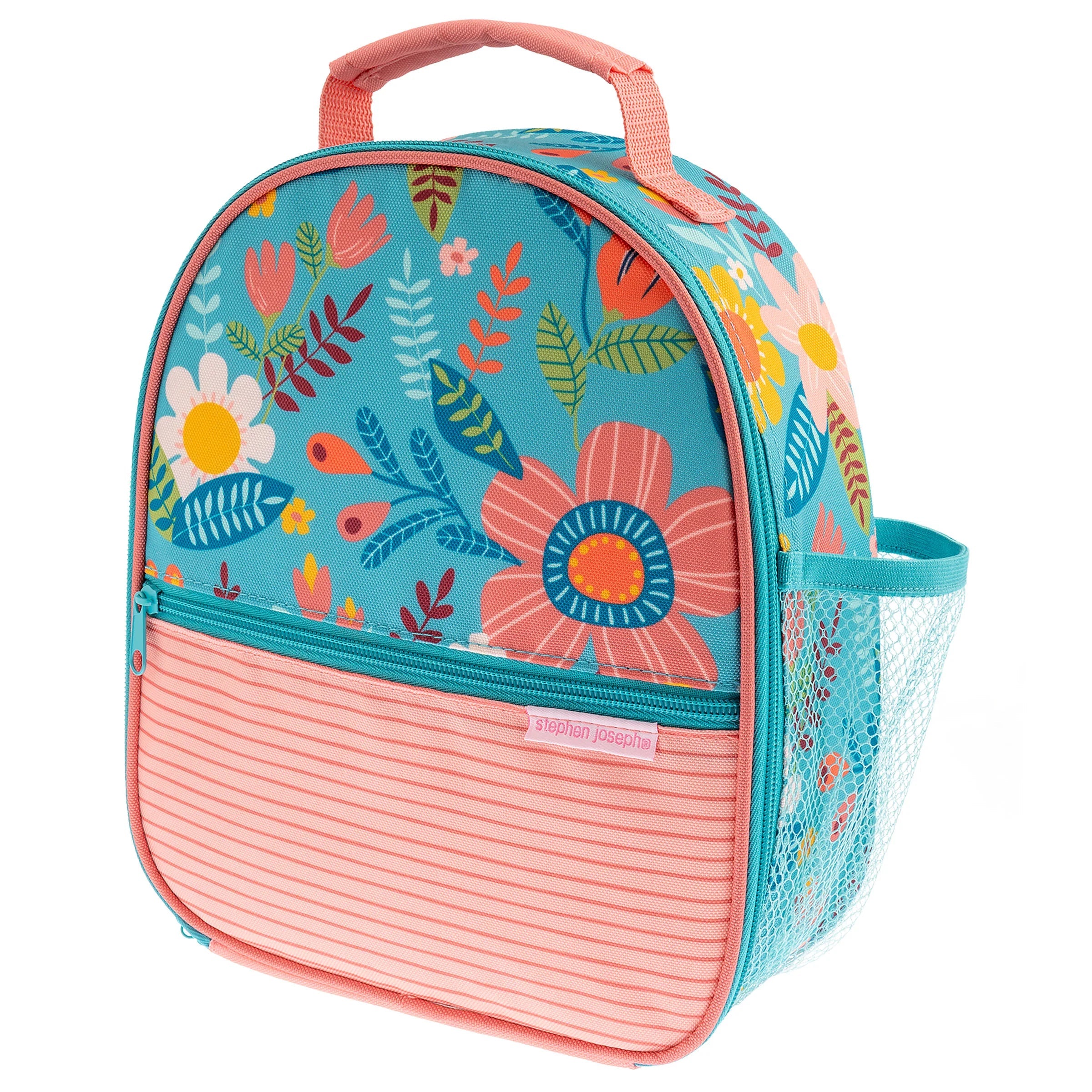 Stephen Joseph Turquoise Floral All Over Print Lunchbox-STEPHEN JOSEPH-Little Giant Kidz