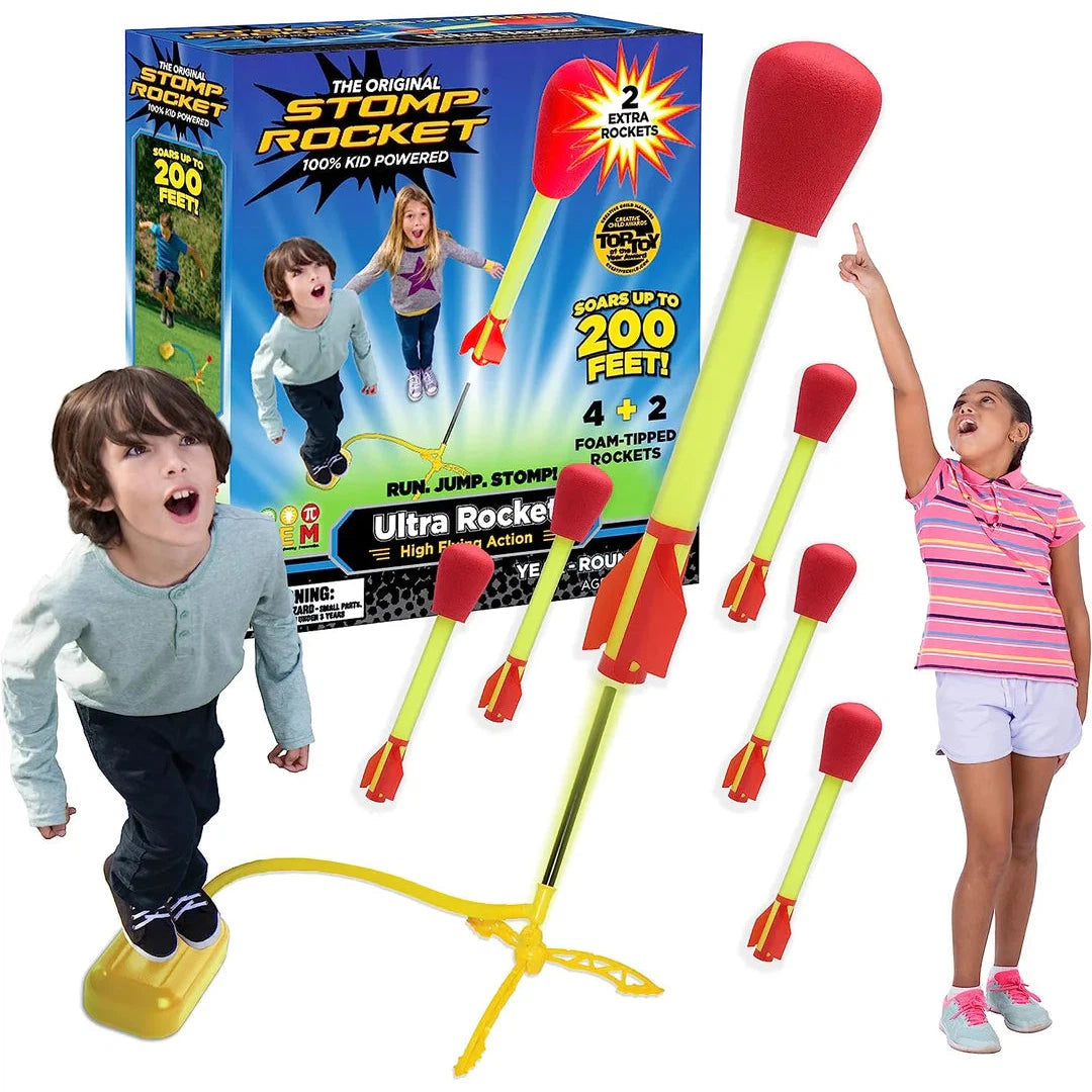 Stomp Rocket® The Original Ultra Rocket Launcher- 6 Rockets!-STOMP ROCKET-Little Giant Kidz