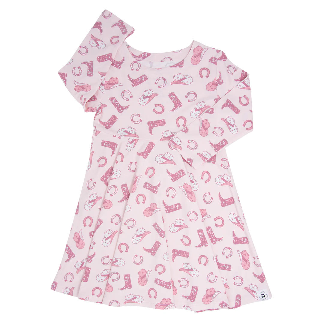 Sweet Bamboo Gwen Swirly Girl Dress-SWEET BAMBOO-Little Giant Kidz