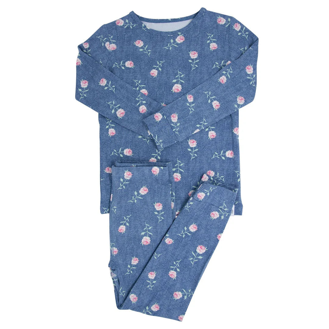 Sweet Bamboo Roxanne (Floral) Big Kid Pajama-SWEET BAMBOO-Little Giant Kidz