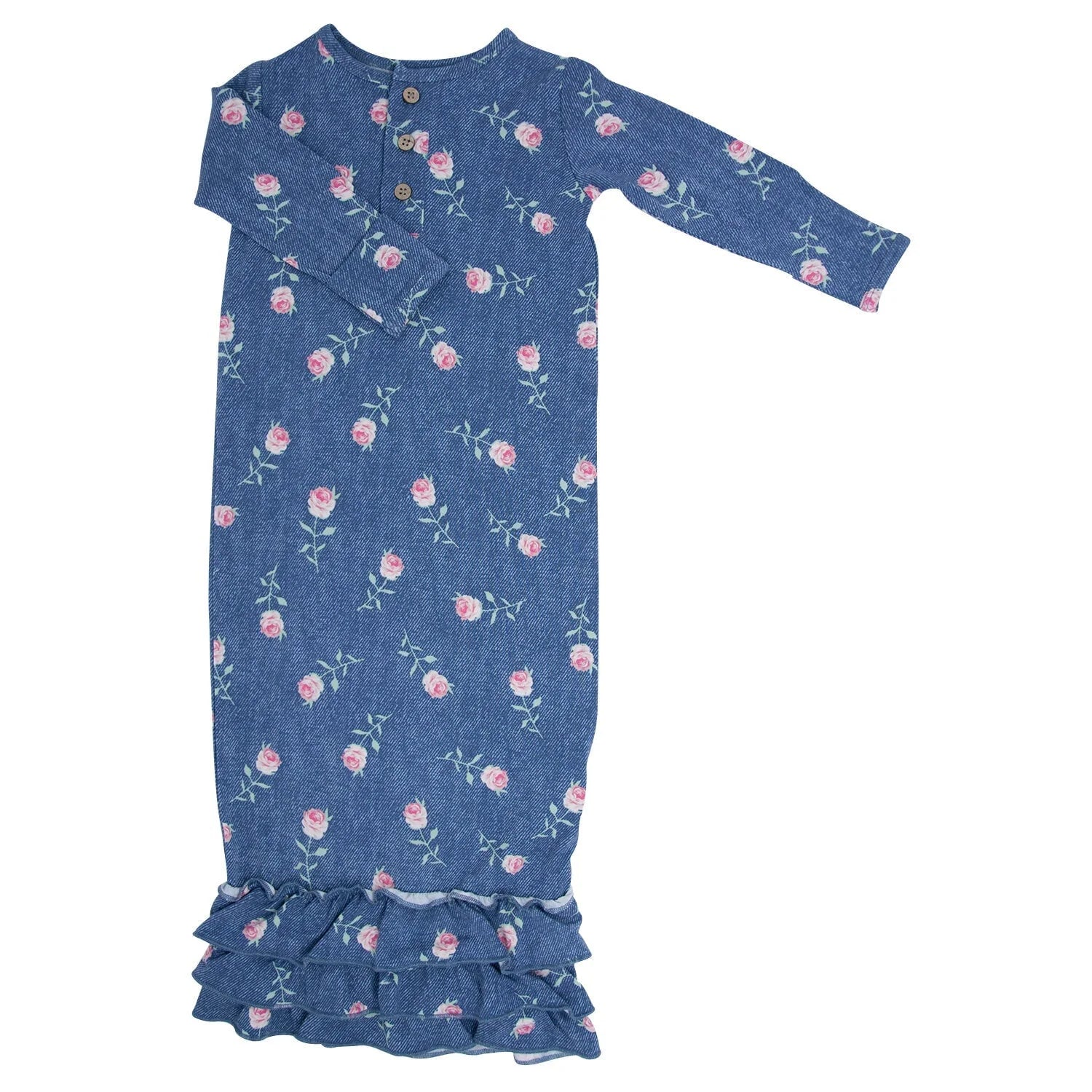 Sweet Bamboo Roxanne Ruffle Gown-SWEET BAMBOO-Little Giant Kidz