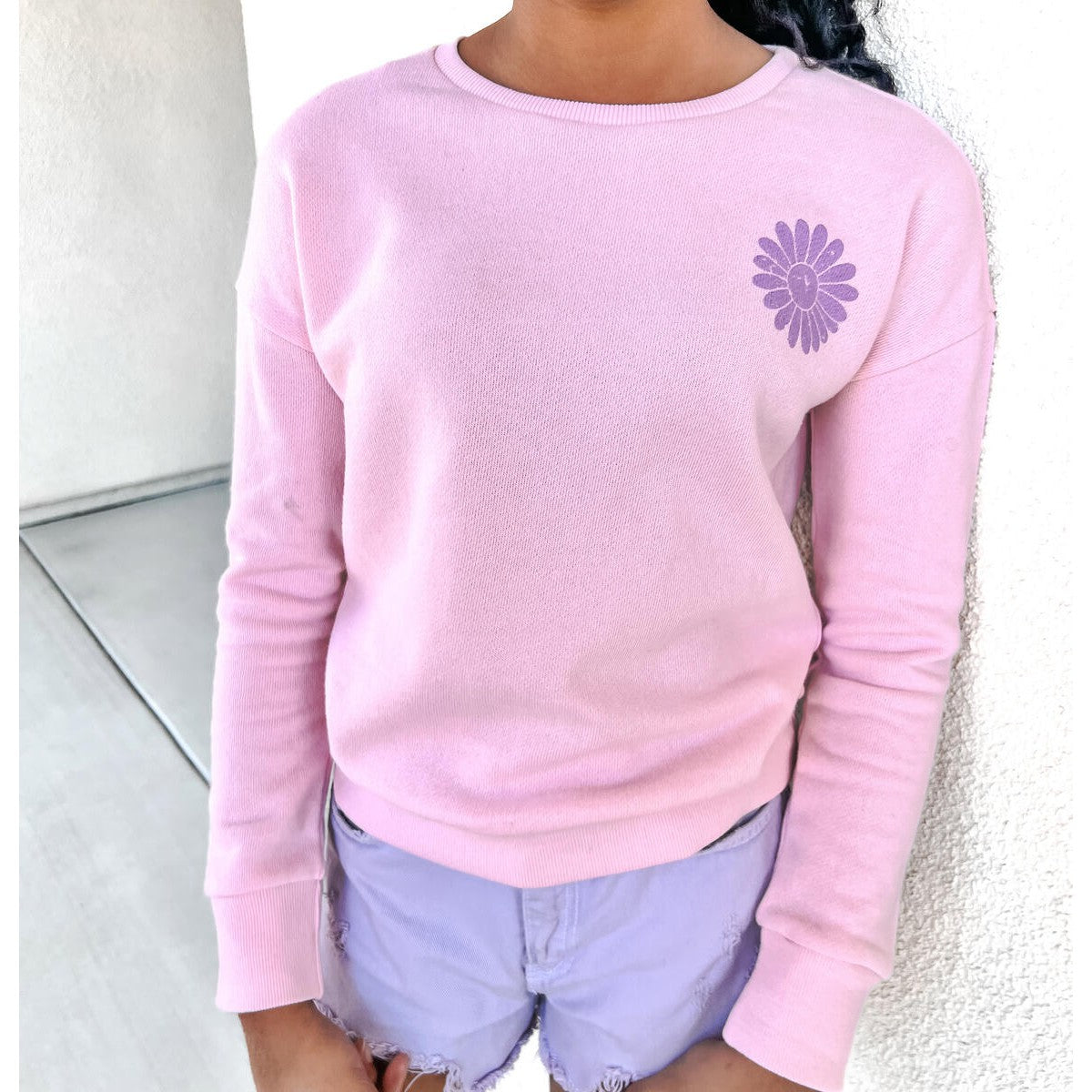 Sweet Soul Pink Good Vibes ONLY Graphic Sweatshirt-Sweet Soul-Little Giant Kidz