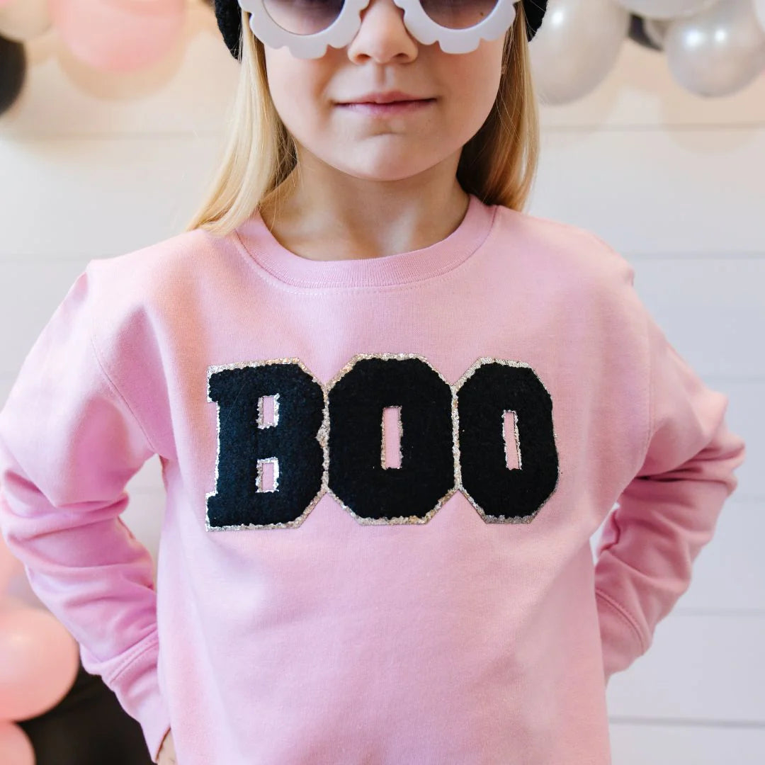 Sweet Wink BOO Patch Sweatshirt - Pink-Sweet Wink-Little Giant Kidz