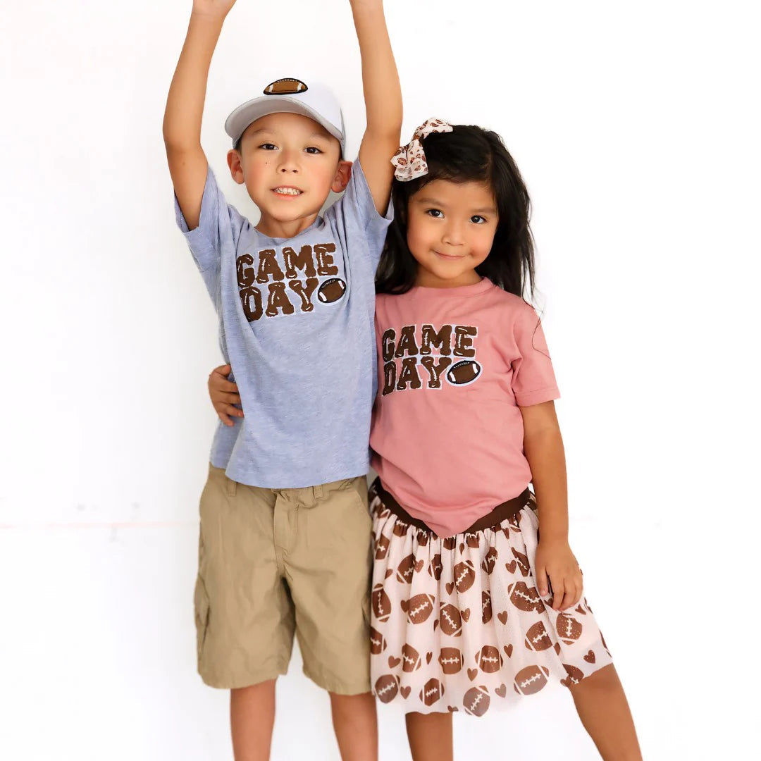 Sweet Wink Game Day Short Sleeve T-Shirt - Gray-Sweet Wink-Little Giant Kidz