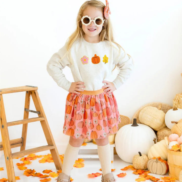 Sweet Wink Pumpkin Fun Patch Sweatshirt - Natural-Sweet Wink-Little Giant Kidz