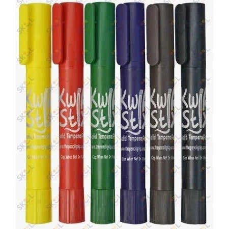 The Pencil Grip Kwik Stix Solid Tempera Paint Thin Stix Classic - Set of 6-THE PENCIL GRIP-Little Giant Kidz