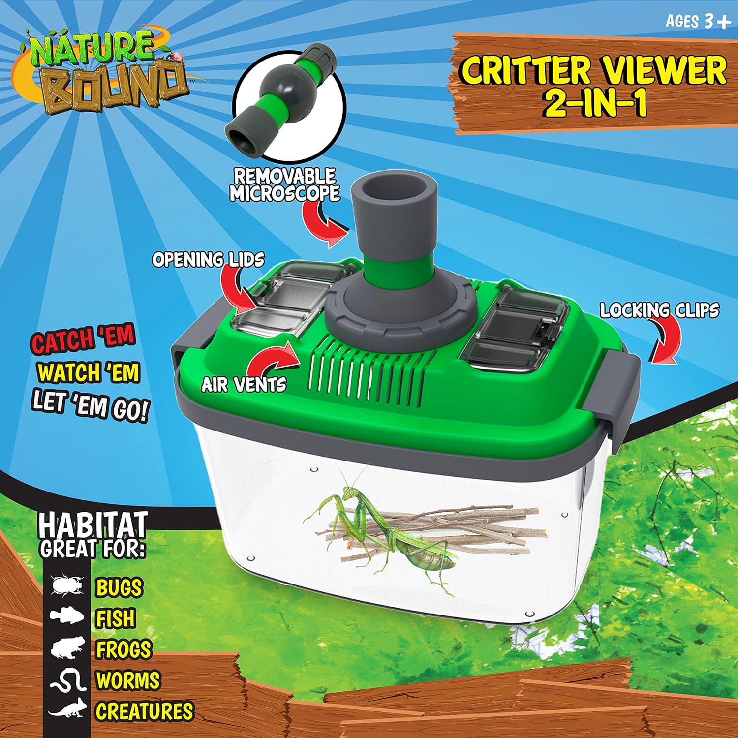 Thin Air Brands Nature Bound 2-in-1 Microscope Habitat-Thin Air Brands-Little Giant Kidz