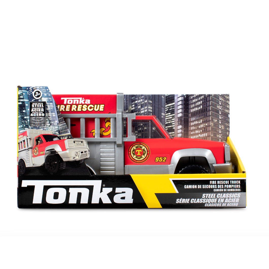 Tonka Steel Classics Fire Rescue Truck-SCHYLLING-Little Giant Kidz