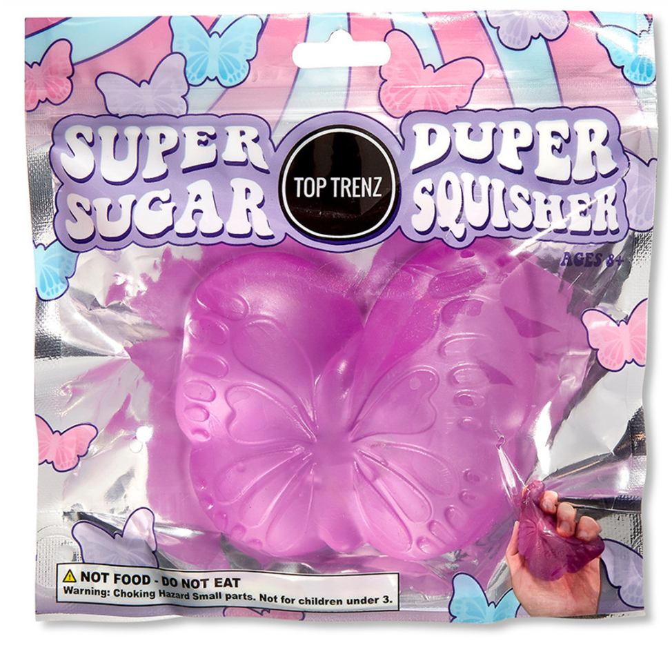 Top Trenz Super Duper Sugar Squisher Toy - Butterfly-Top Trenz-Little Giant Kidz