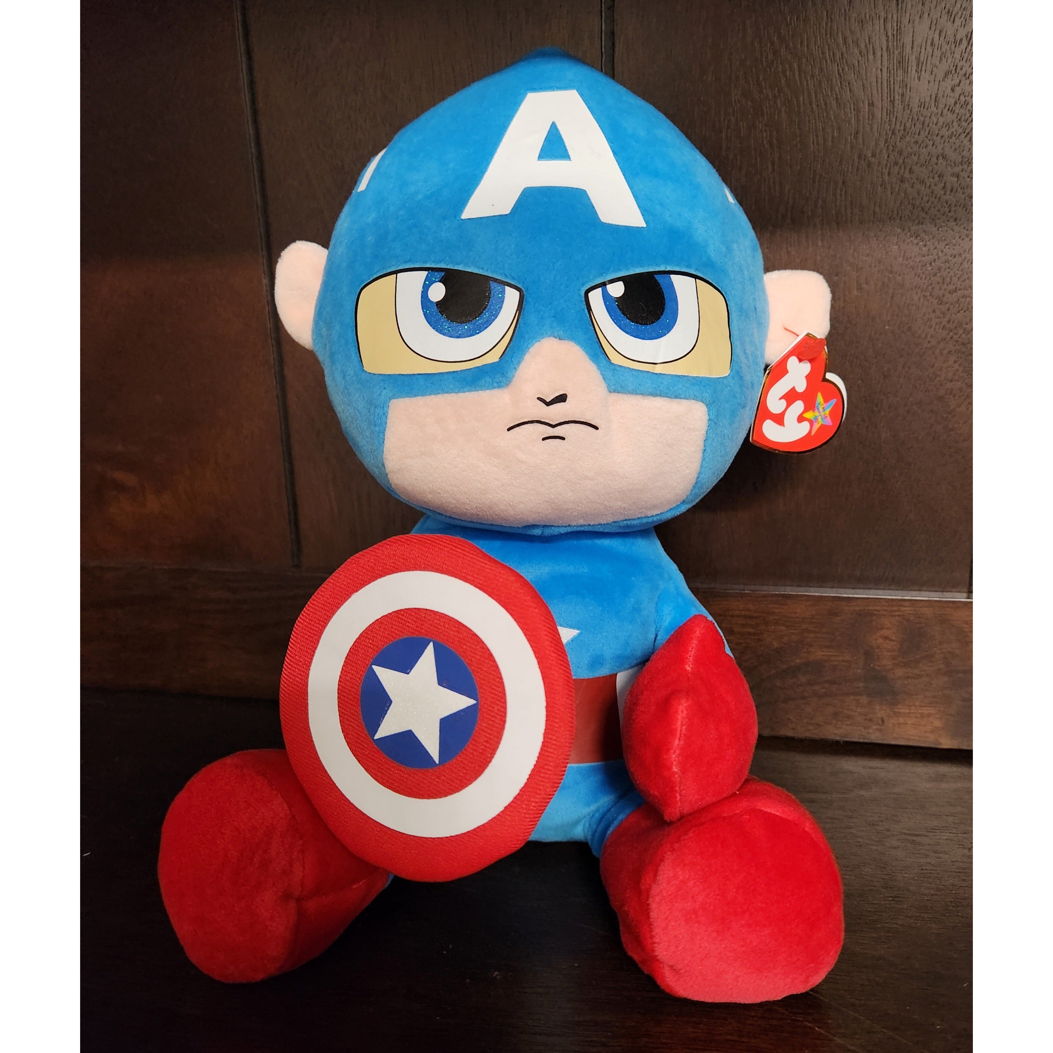 Ty Marvel Captain America Soft Plush Beanie Boo s