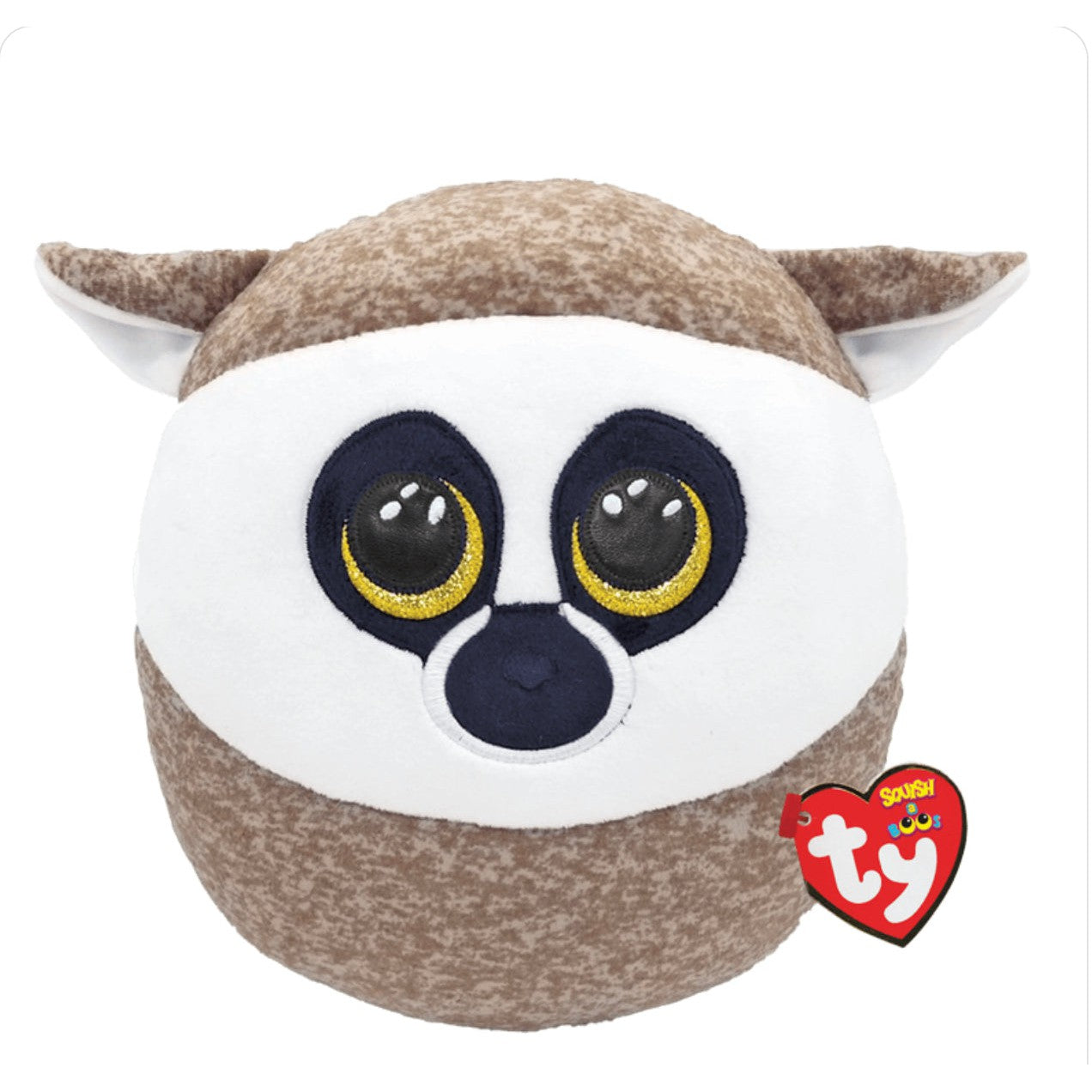 Ty Beanie Squish-A-Boos - Linus Brown and White Lemur - 14"-TY Inc-Little Giant Kidz