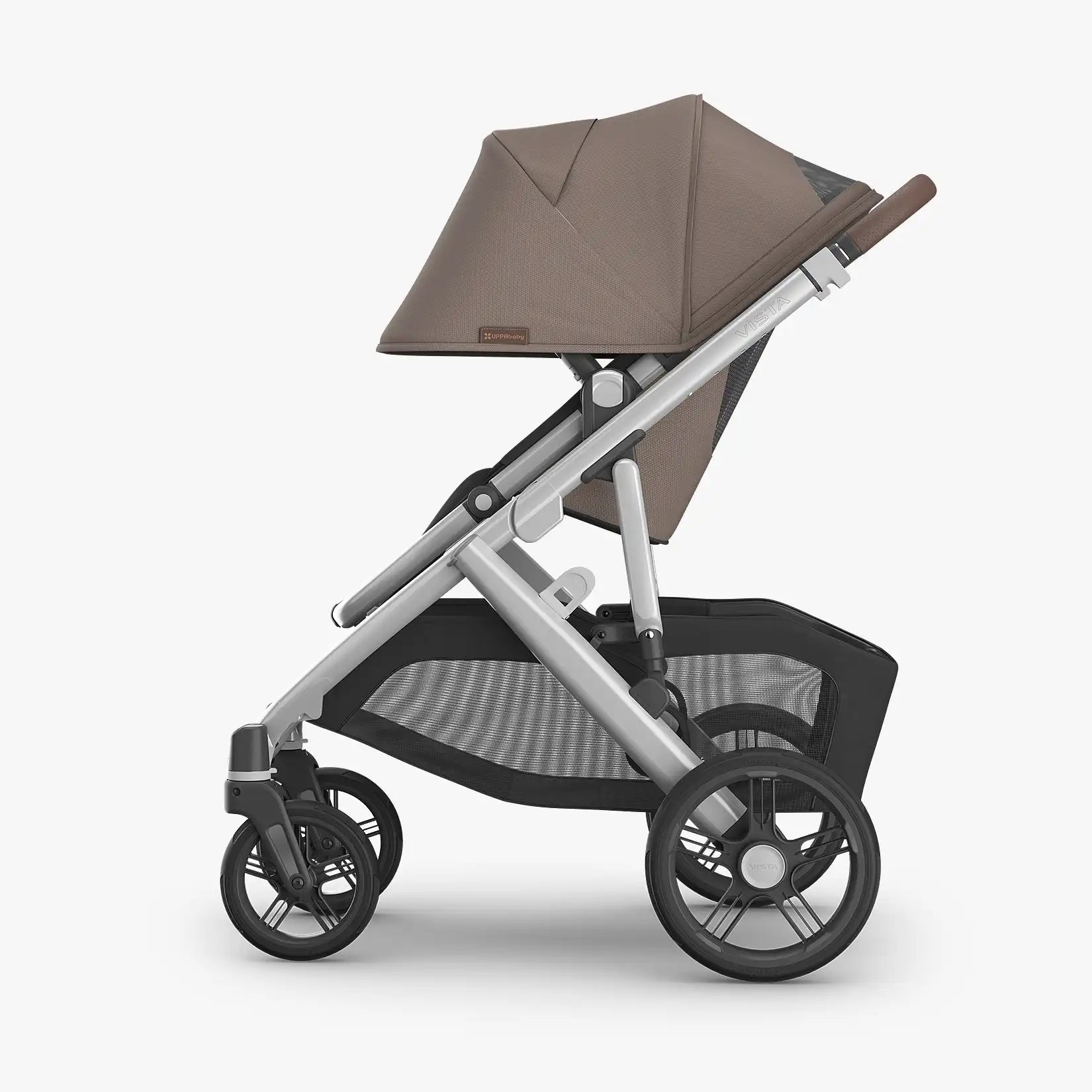 UPPAbaby Vista® V3 Stroller - Theo (Dark Taupe | Silver Frame | Chestnut Leather)-UPPABABY-Little Giant Kidz