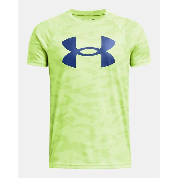 Under Armour Boy UA Tech Printed Short Sleeve Tee - Morph Green-UNDER ARMOUR-Little Giant Kidz