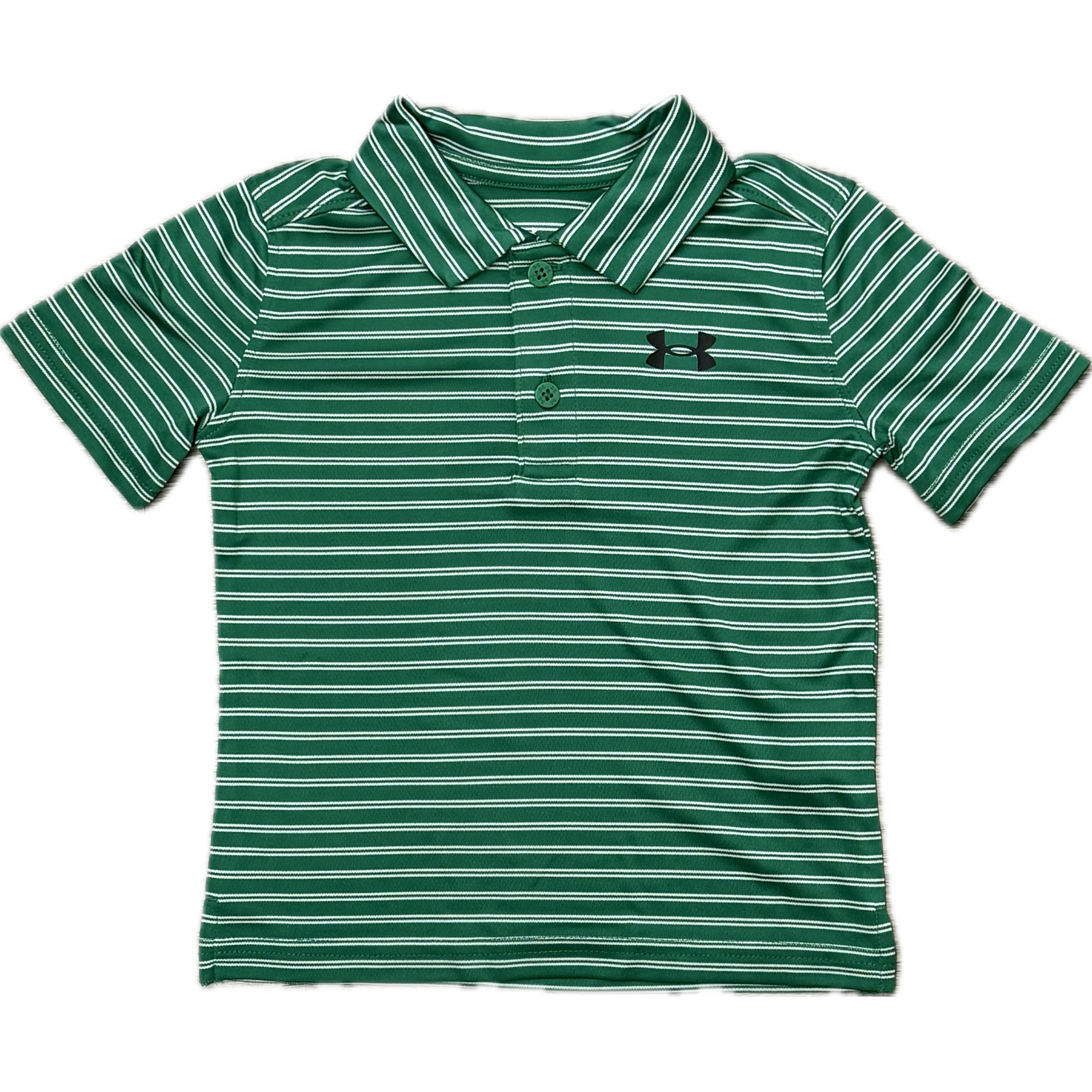 Under Armour Boys' Match Play Baby Stripe Polo - Kelly Green-UNDER ARMOUR-Little Giant Kidz