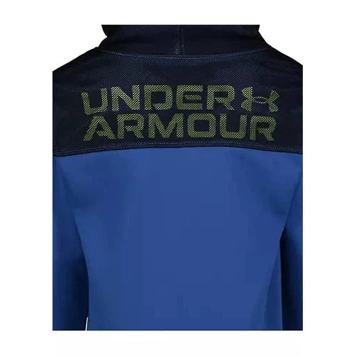 Under Armour Boys' Mesh Overlay Hoodie - Tech Blue-UNDER ARMOUR-Little Giant Kidz