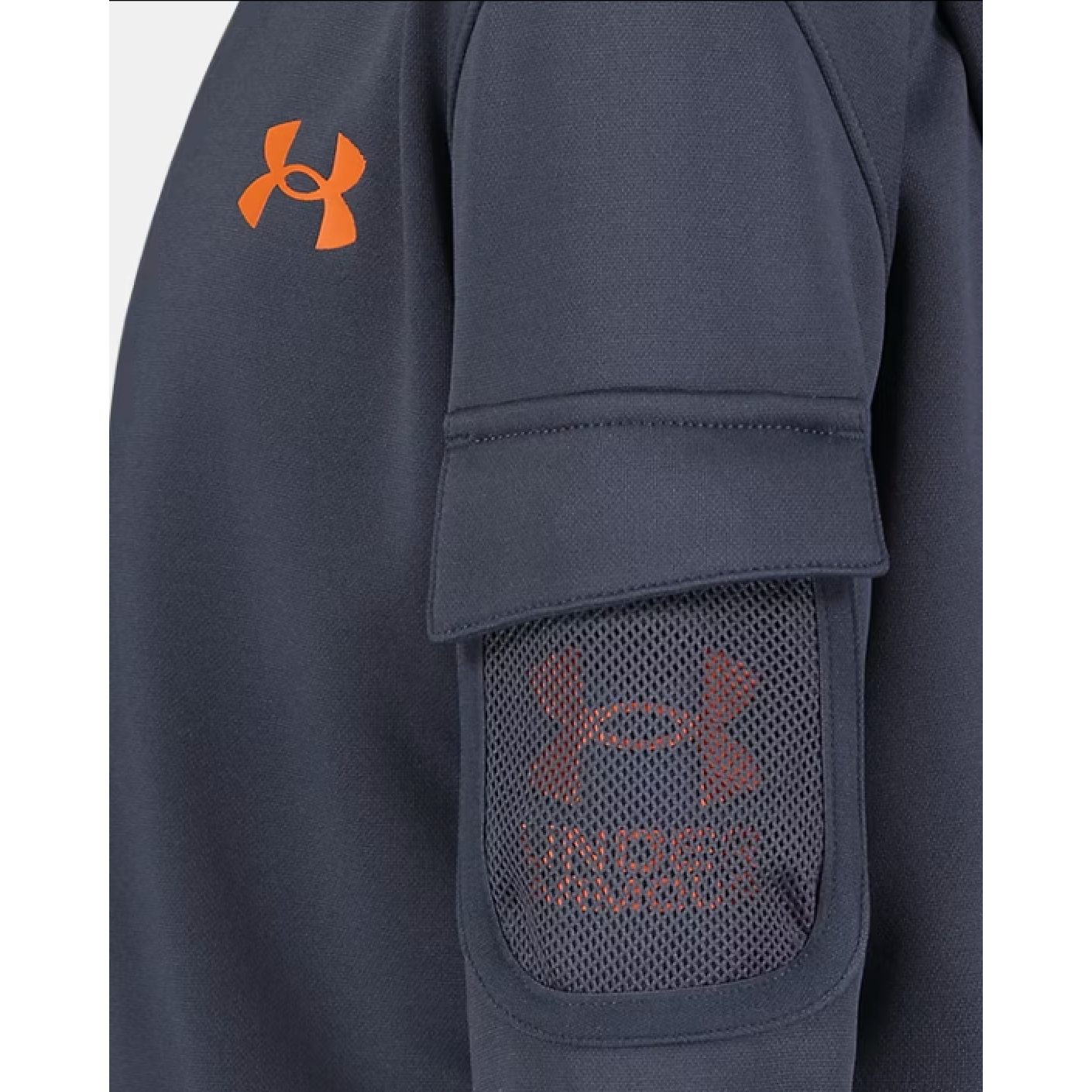 Under Armour Boys' UA Mesh Pocket Fleece Zip Up Hoodie-UNDER ARMOUR-Little Giant Kidz