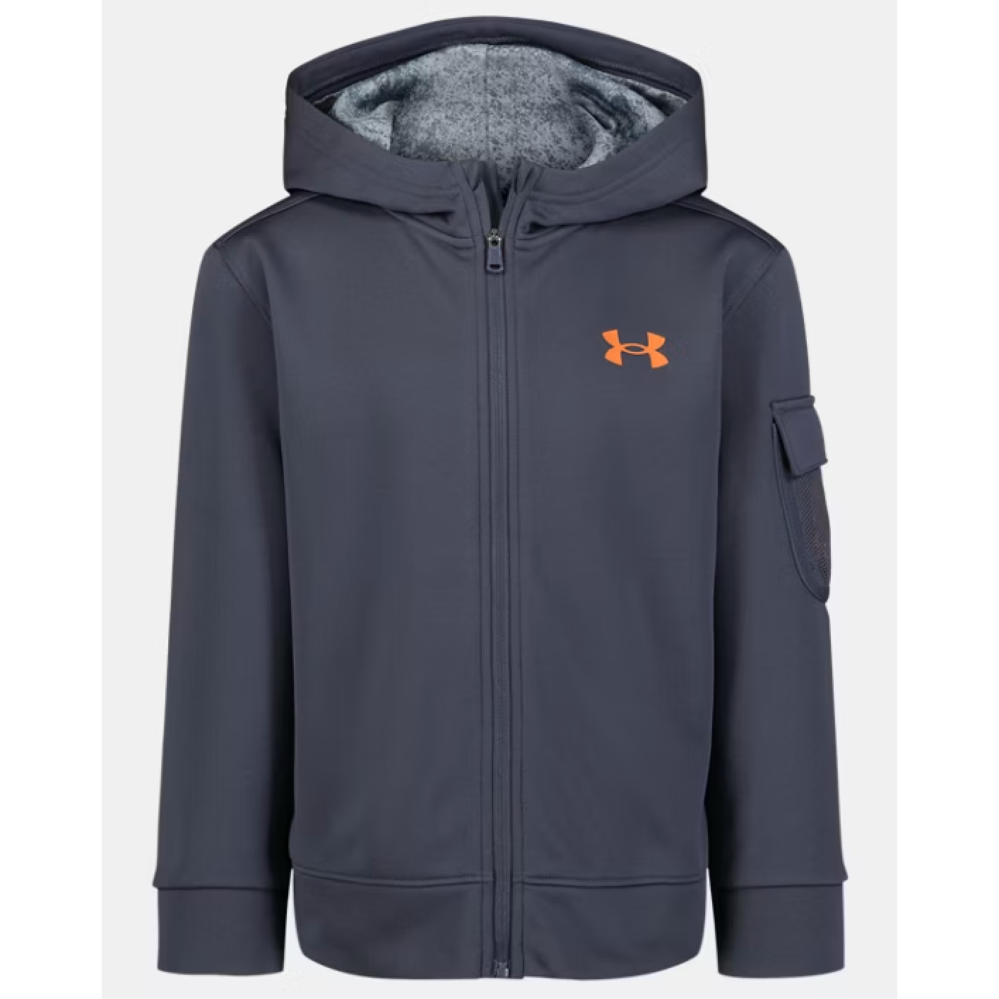 Under Armour Boys' UA Mesh Pocket Fleece Zip Up Hoodie-UNDER ARMOUR-Little Giant Kidz