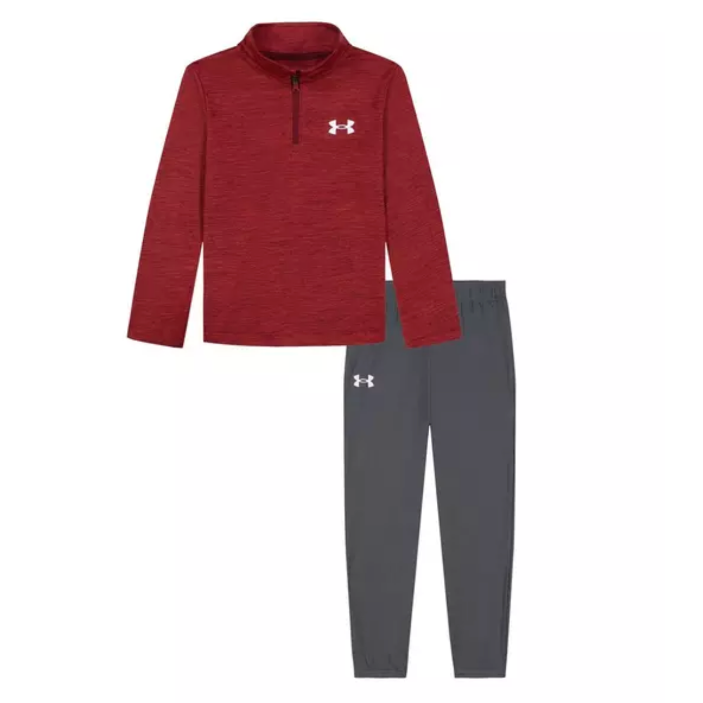 Under Armour Boys' UA Tech Wordmark 1/4 Zip Set - Red-UNDER ARMOUR-Little Giant Kidz