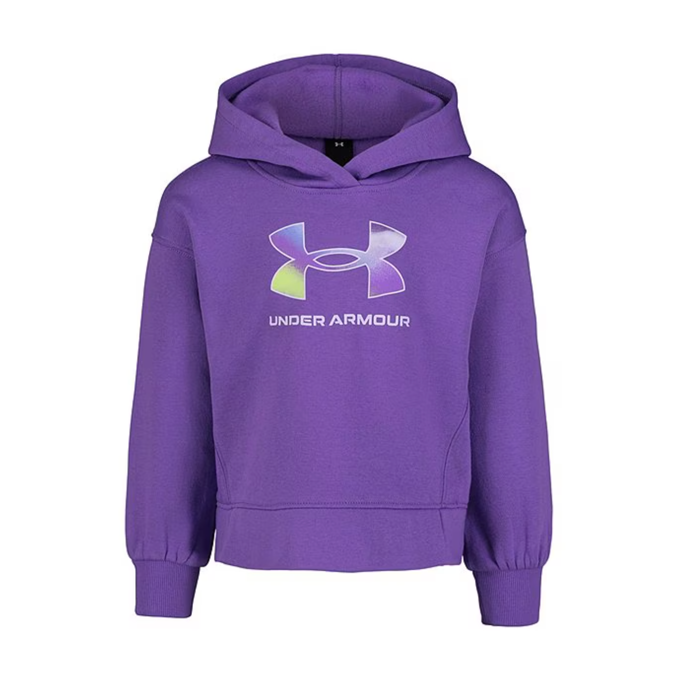 Under Armour Girl UA Rival Big Logo Hoodie - Lavish (Purple)-UNDER ARMOUR-Little Giant Kidz