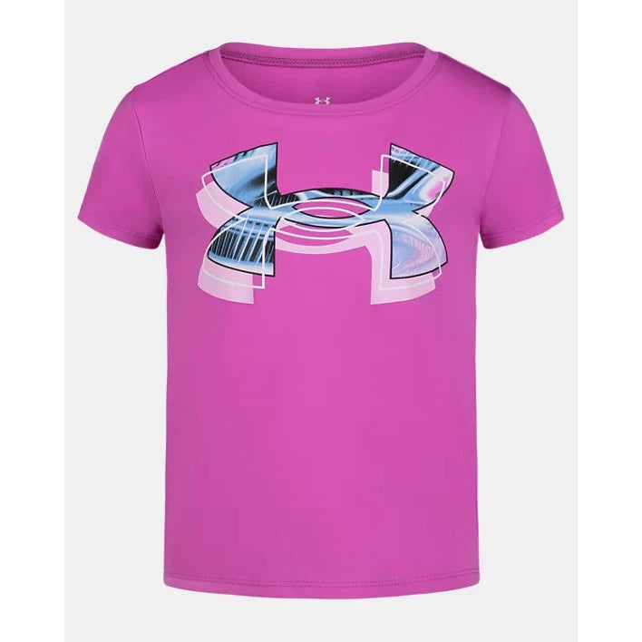 Under Armour Girl UA Tech Big Logo Short Sleeve Tee - Vivid Magenta-UNDER ARMOUR-Little Giant Kidz