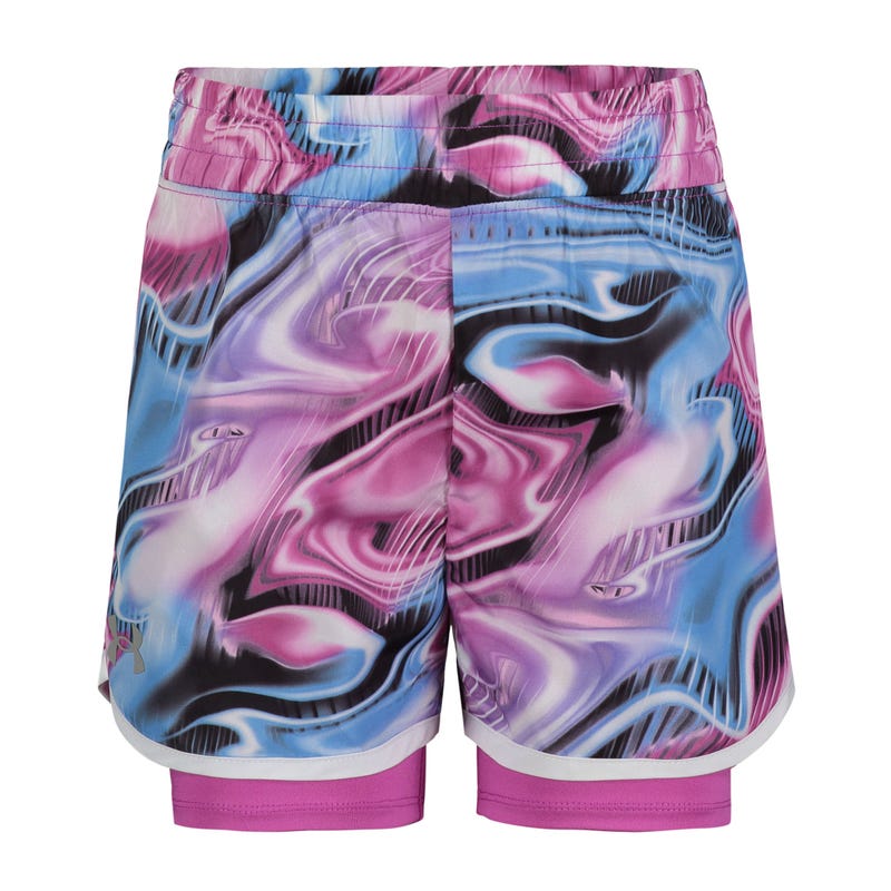 Under Armour Girl UA Woven 2FER Short - Vivid Magenta-UNDER ARMOUR-Little Giant Kidz