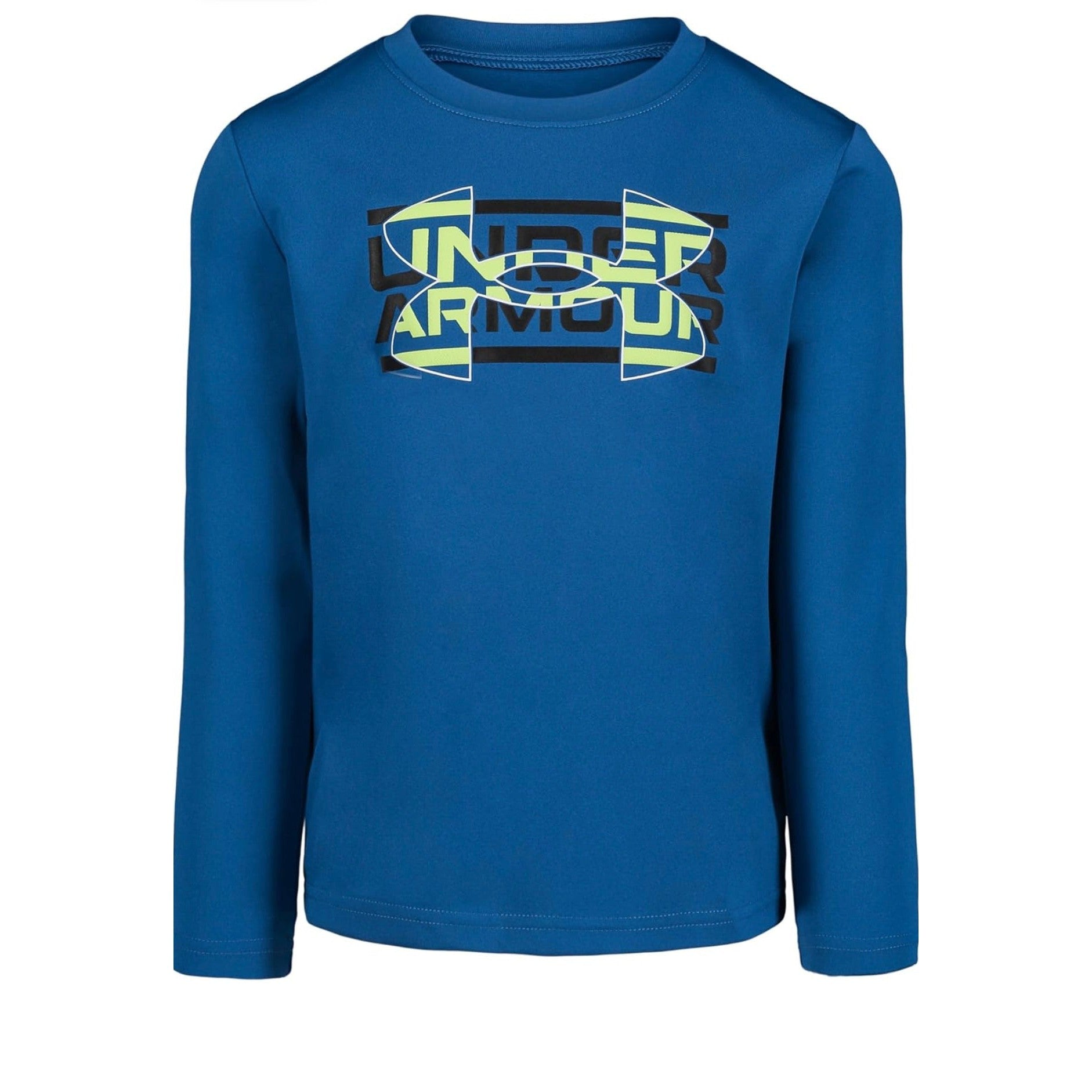 Under Armour UA Tech Mesh Logo Long Sleeve Tee - Tech Blue-UNDER ARMOUR-Little Giant Kidz