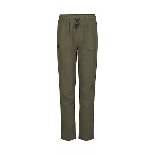 Under Armour Youth Boys' OD Stretch Tech Woven Pant - Marine OD Green-UNDER ARMOUR-Little Giant Kidz