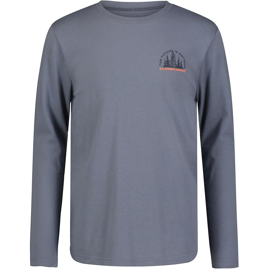 Under Armour Youth Boys' UA Future Long Sleeve Tee - Gravel-UNDER ARMOUR-Little Giant Kidz