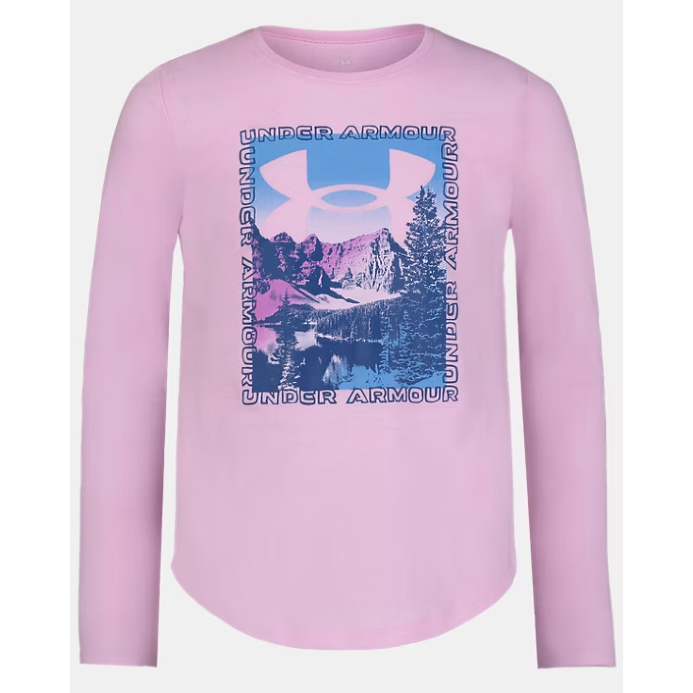 Under Armour Youth Girl's UA Lookout View Tee - Stellar Pink-UNDER ARMOUR-Little Giant Kidz