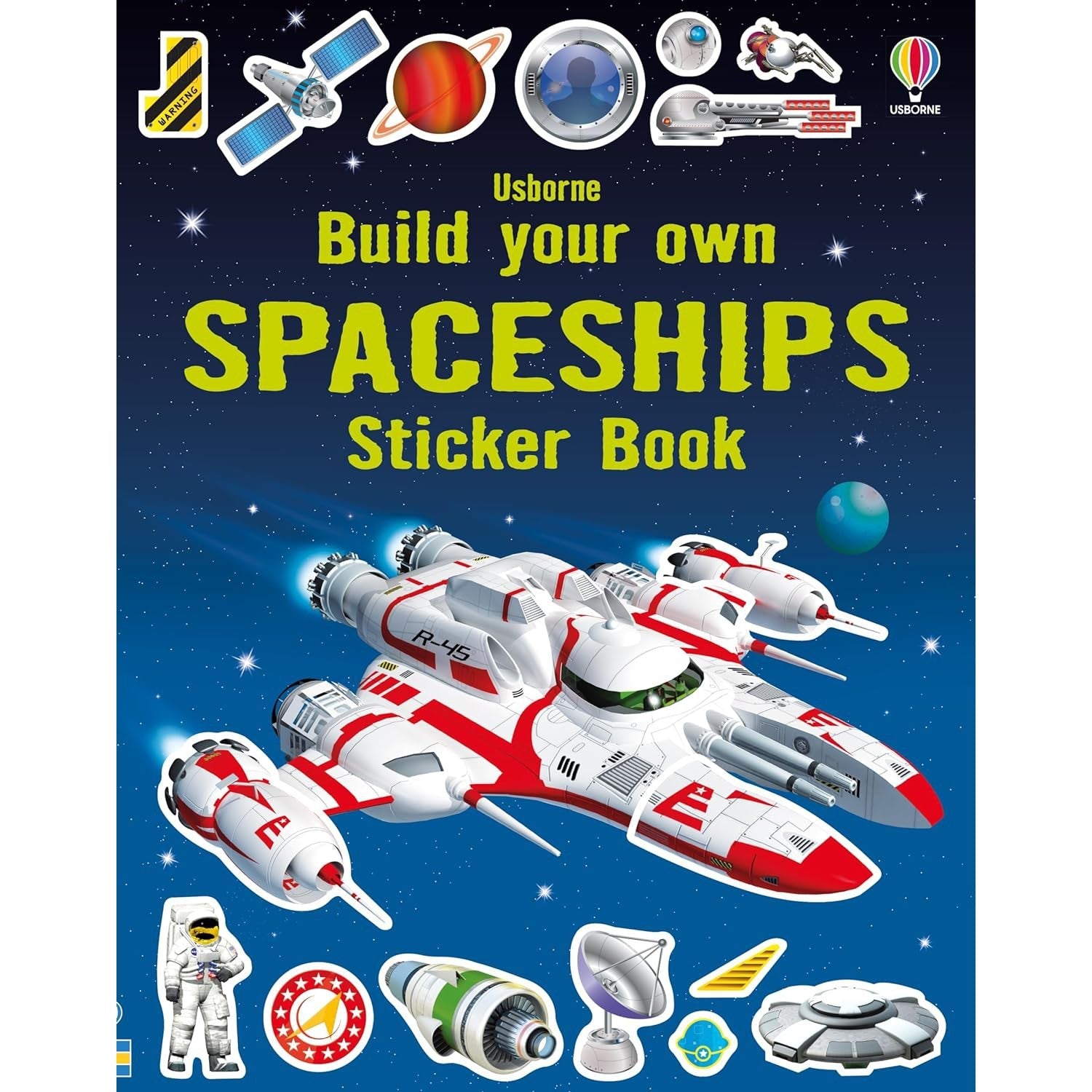 Usborne Books: Build Your Own Spaceships Sticker Book (Paperback Book)-HARPER COLLINS PUBLISHERS-Little Giant Kidz