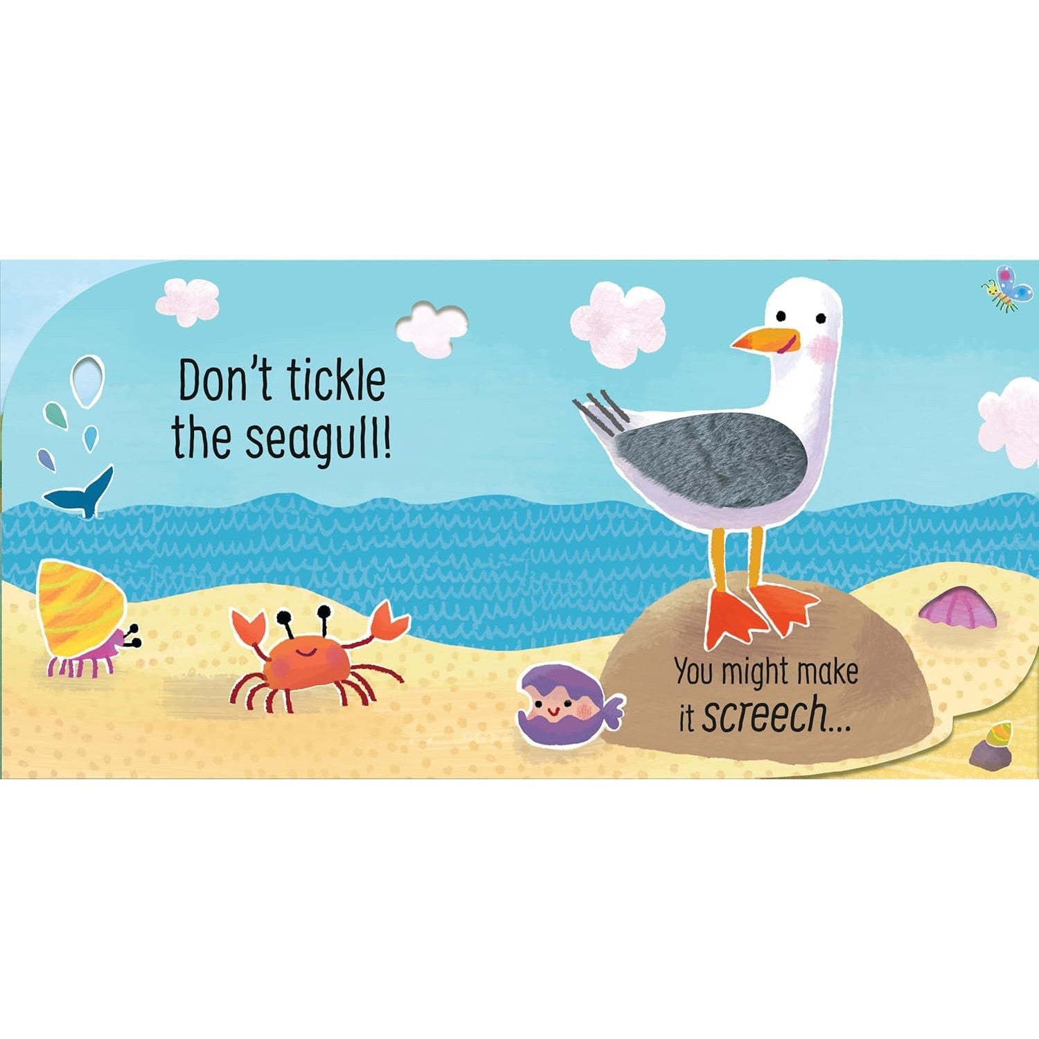 Usborne Books: Don't Tickle the Shark! - Touchy-Feely Sounds (Board Book)-HARPER COLLINS PUBLISHERS-Little Giant Kidz