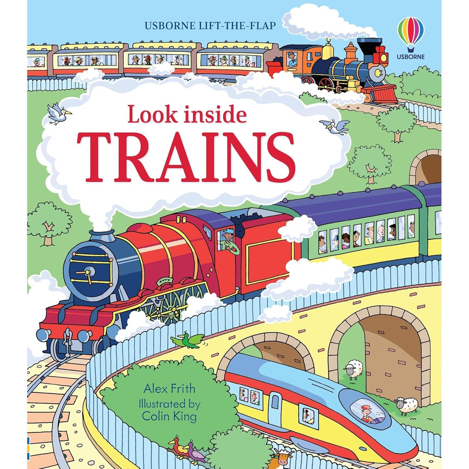 Usborne Books: Lift-the-Flap Look Inside Trains (Board Book)-HARPER COLLINS PUBLISHERS-Little Giant Kidz