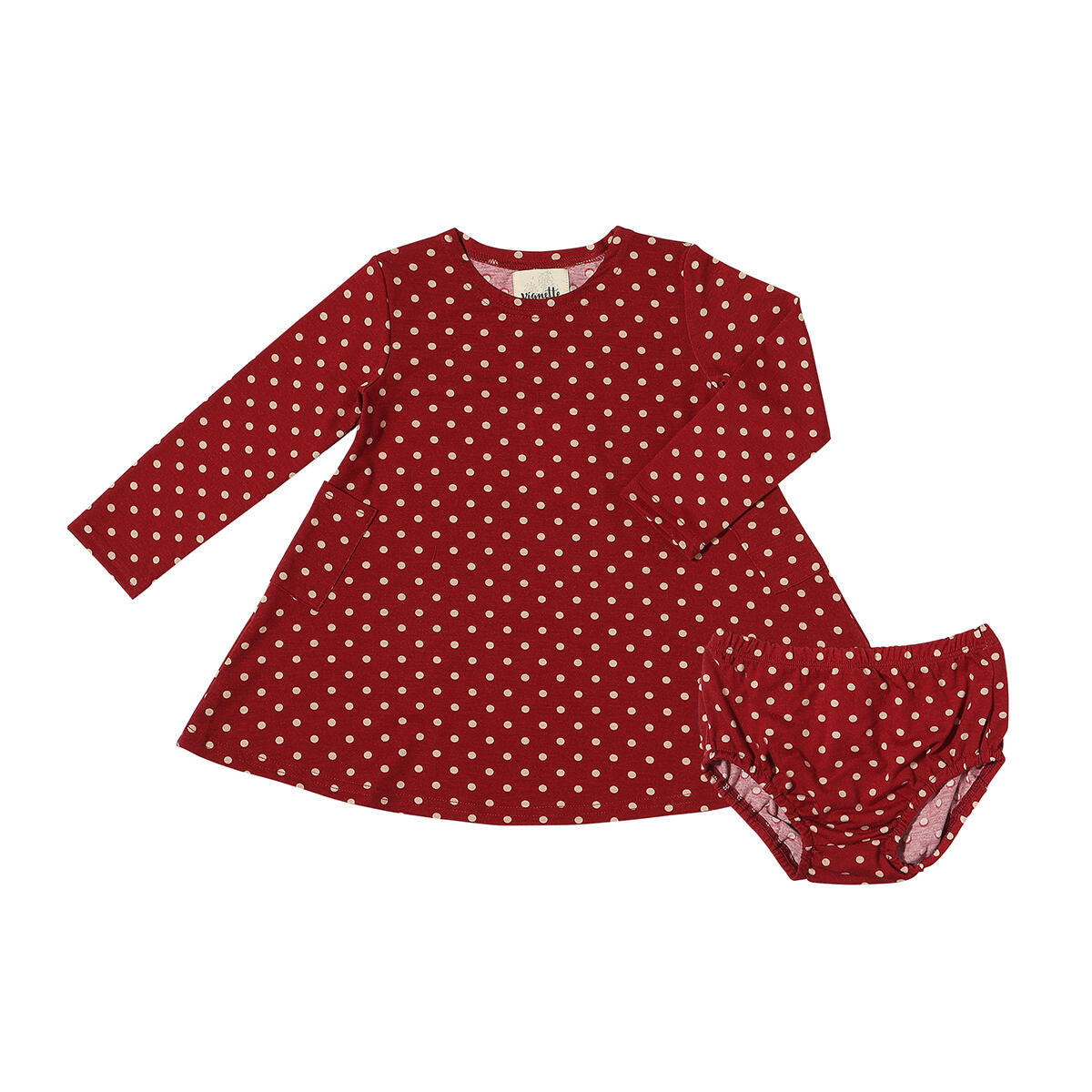 Vignette Burgundy Polka Dot Leena Dress-VIGNETTE-Little Giant Kidz