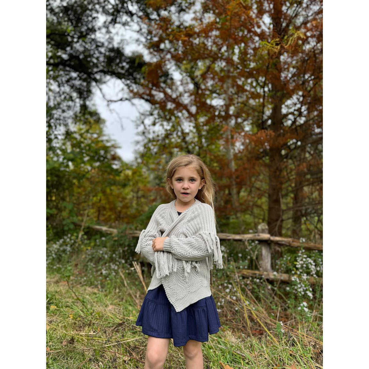 Vignette Navy Iona Long Sleeve Dress-VIGNETTE-Little Giant Kidz