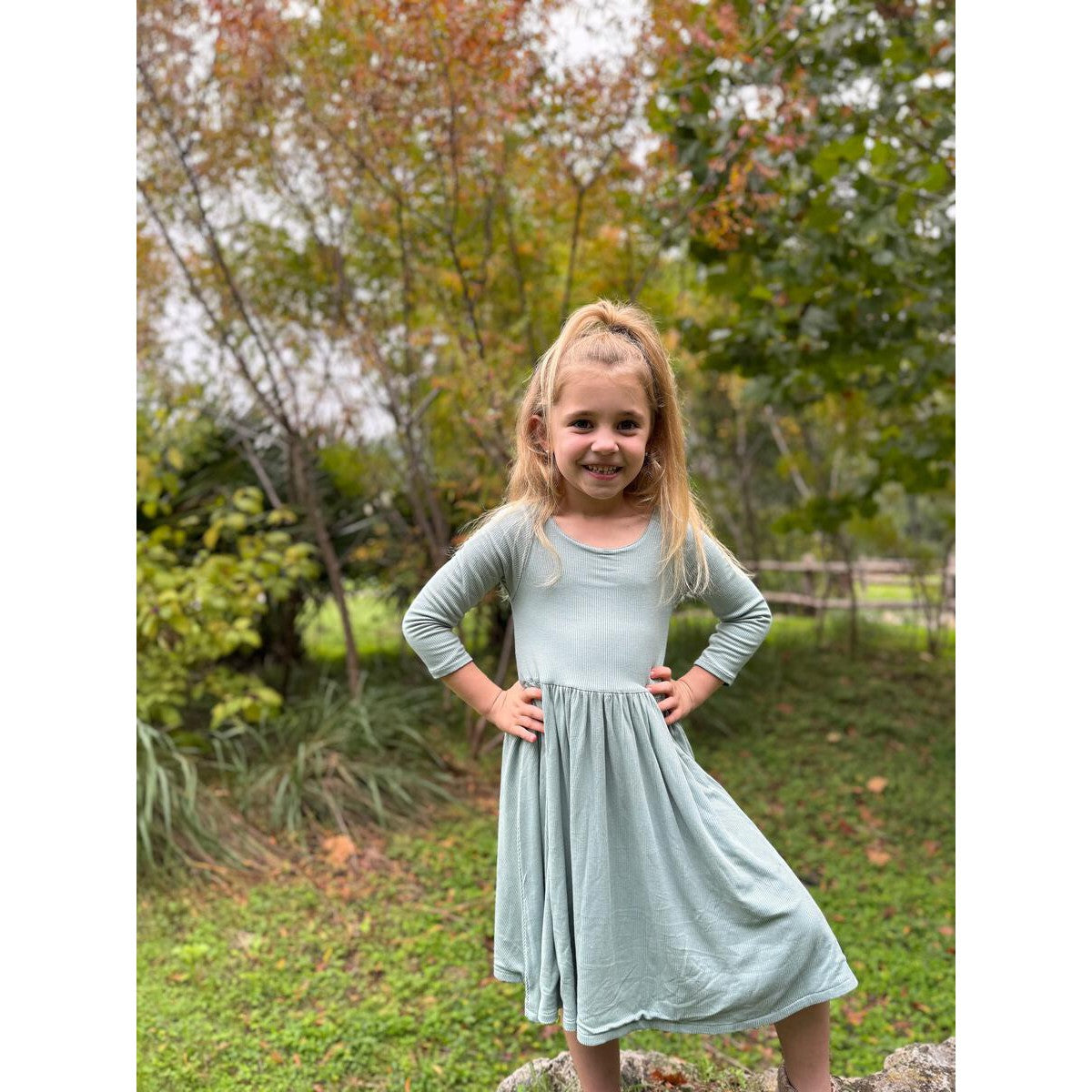 Vignette Sage & Pine Teagan Reversible Dress-VIGNETTE-Little Giant Kidz