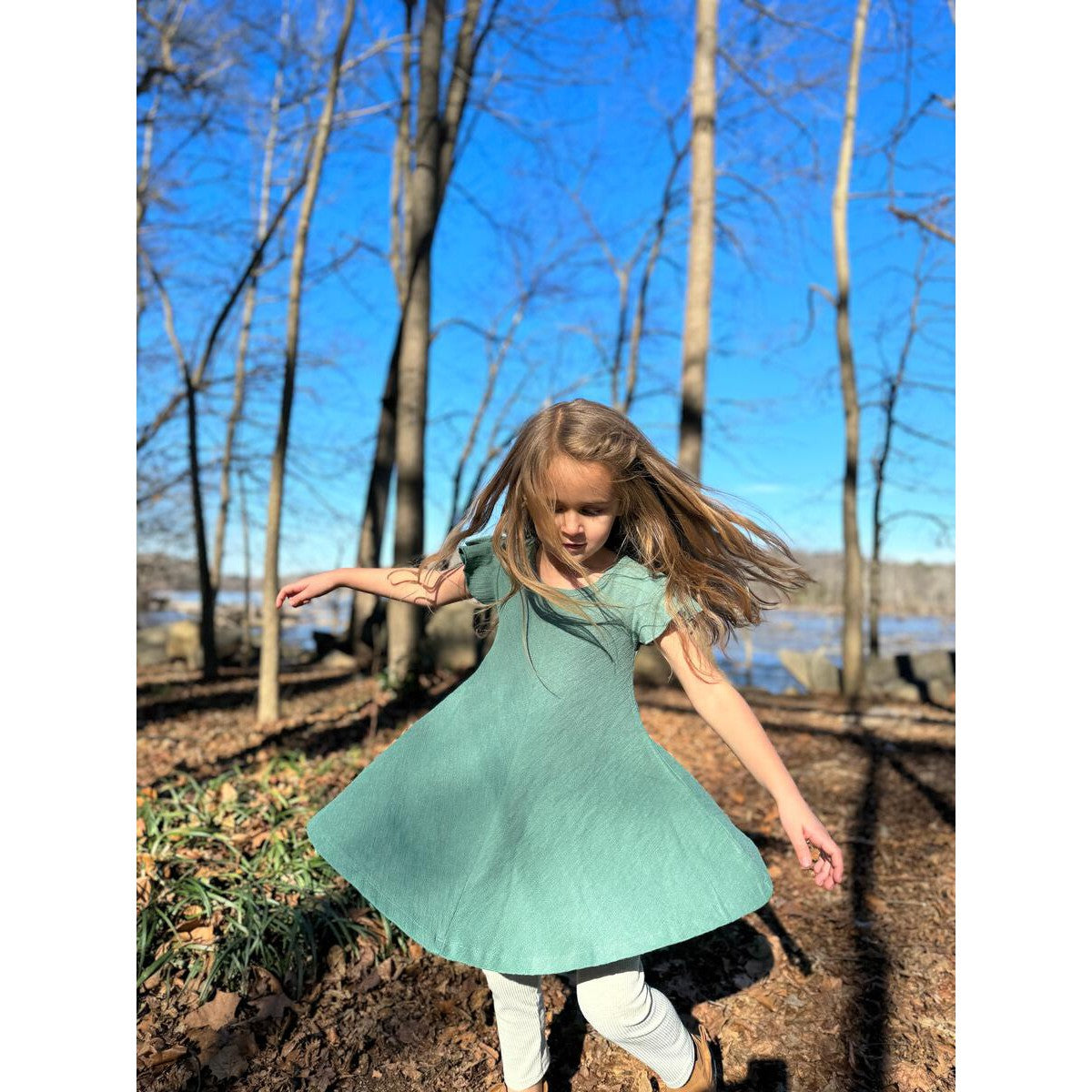 Vignette Teal Adaline Dress-VIGNETTE-Little Giant Kidz